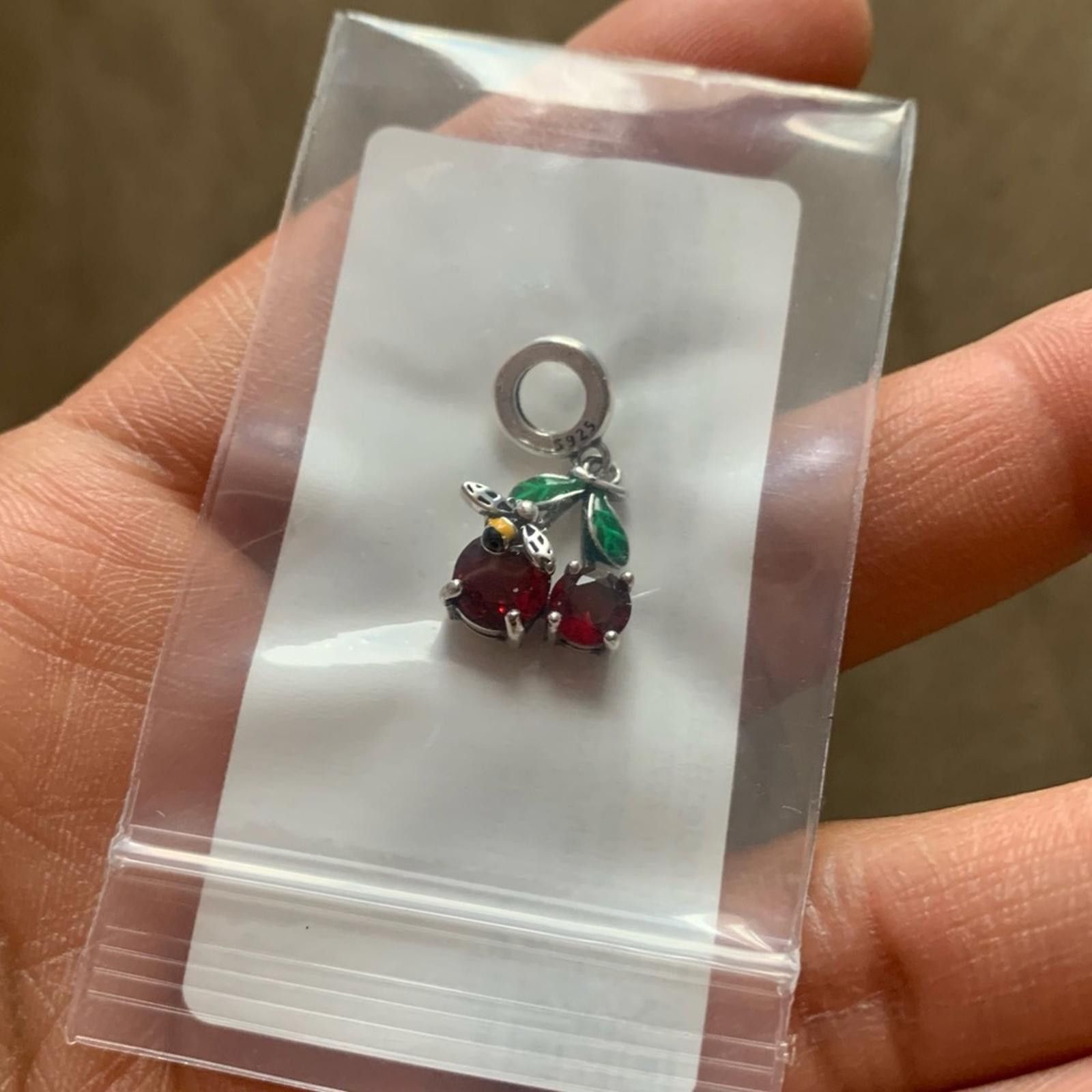 Other NWOT Cherry Fruit Crystal Dangle Charm Sterling Silver 925 Size ONE SIZE - 2 Thumbnail