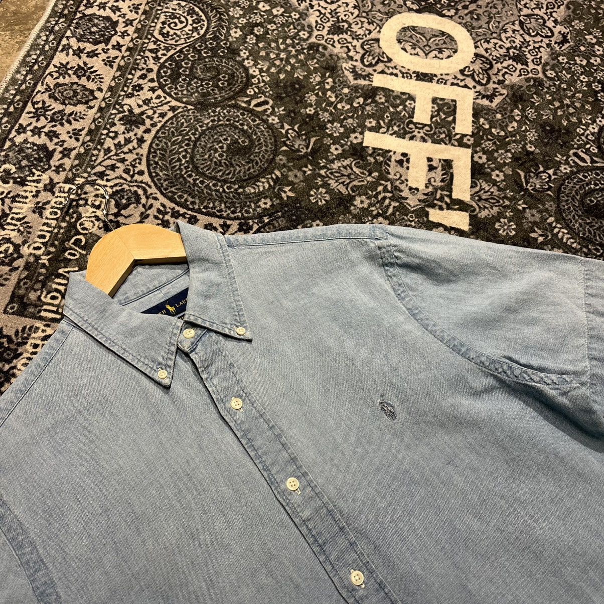 Polo Ralph Lauren Polo Ralph Lauren Slim Fit Short Sleeve Denim Size US L / EU 52-54 / 3 - 2 Thumbnail