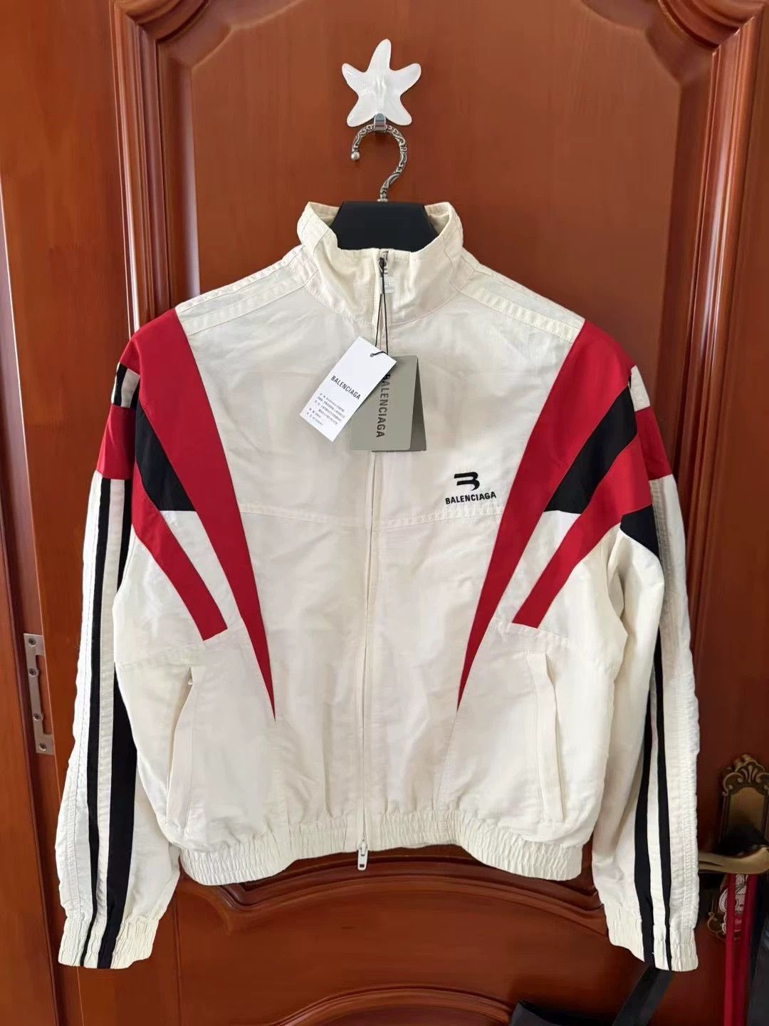 Balenciaga Balenciaga double-crocheted logo color-blocked coat Size US XS / EU 42 / 0 - 1 Thumbnail