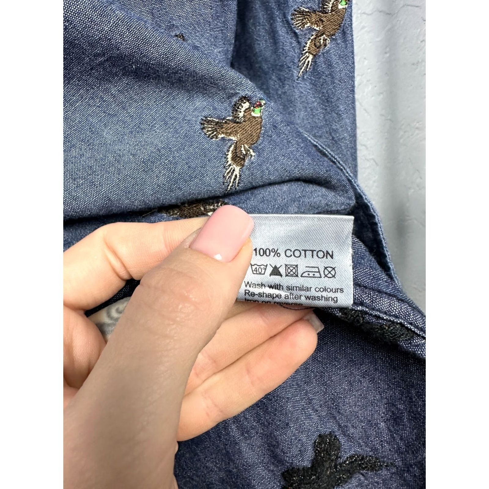 Barbour Barbour Shirt Denim Long Sleeve Mens XL Blue Cotton Button-Up Size US XL / EU 56 / 4 - 5 Thumbnail