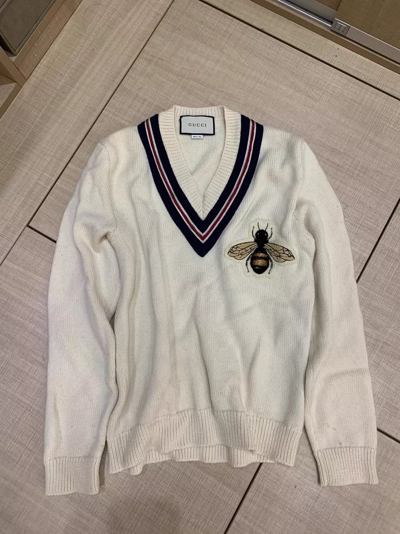 Gucci Knitted Sweater with Bee Design - dmc