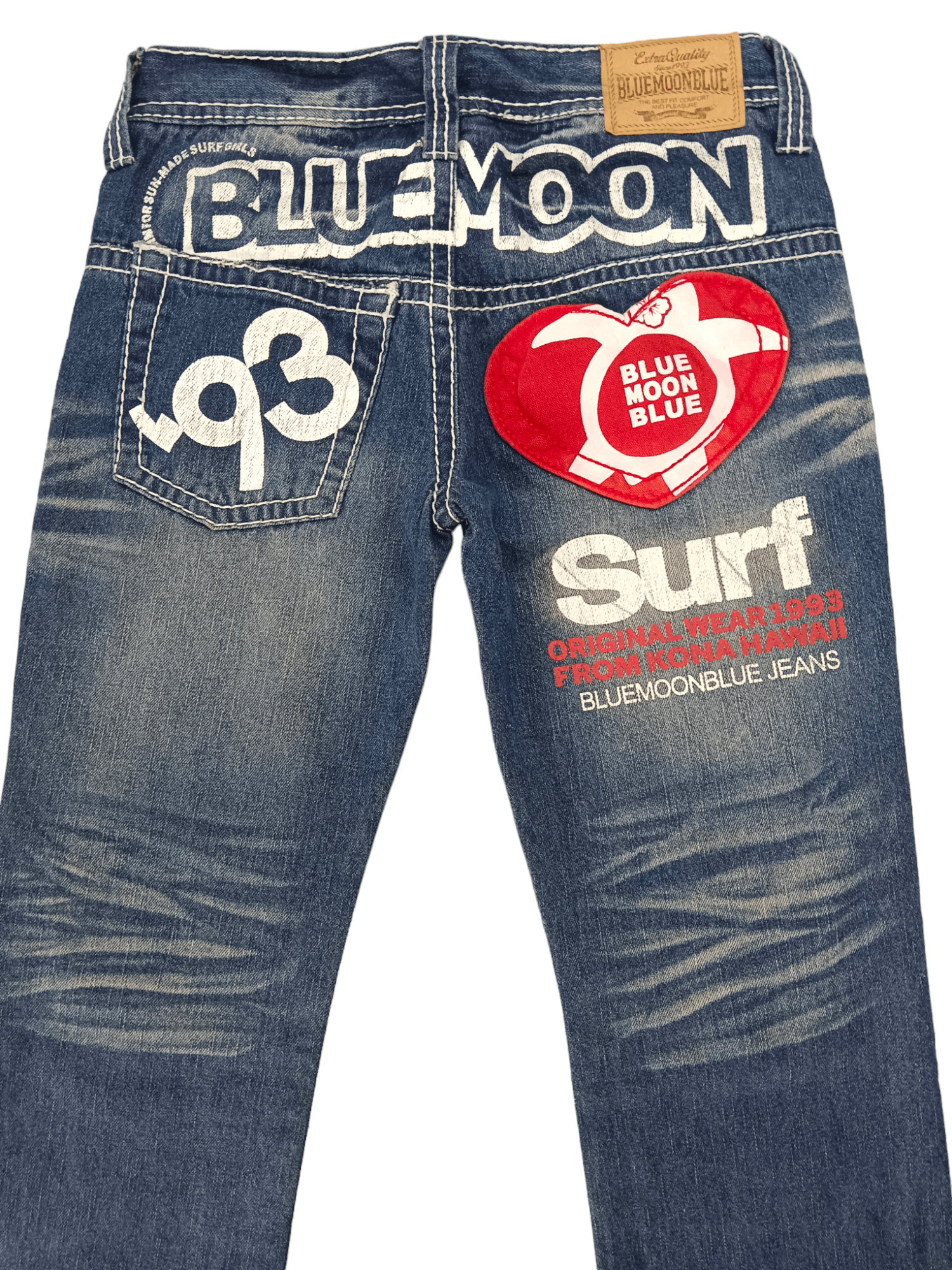 Blue Blue Japan Blue Moon Blue Hawaii Surf Girls Low Rise Jeans Size 27" / US 4 / IT 40 - 4 Thumbnail