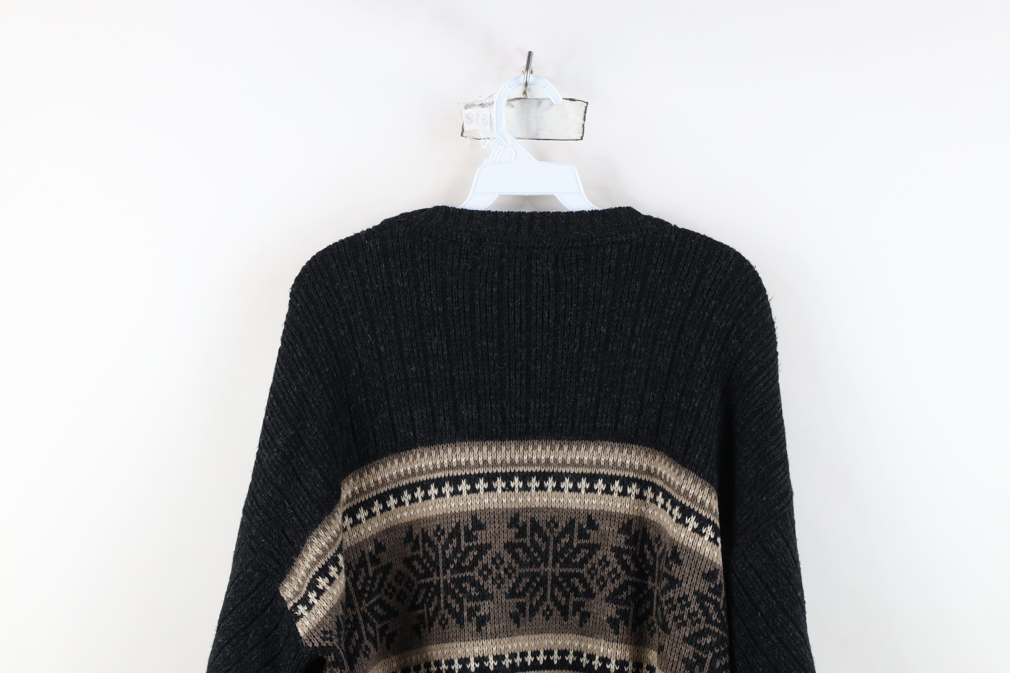 Vintage Vintage 90s Streetwear Snowflake Ribbed Knit Sweater USA Size US M / EU 48-50 / 2 - 9 Thumbnail