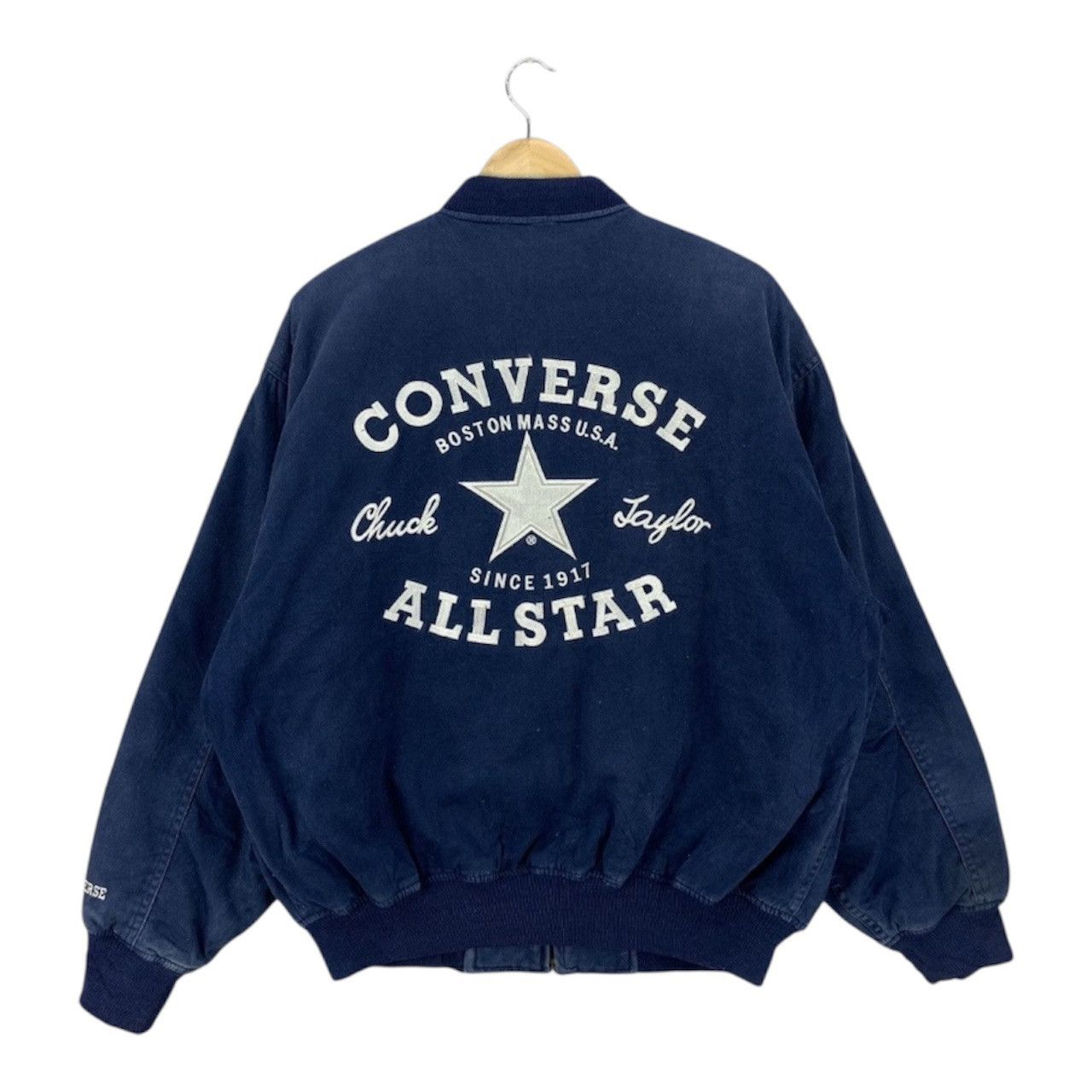Converse Vintage 90s Era Converse All Star Embroidered Bomber Jacket Size US L / EU 52-54 / 3 - 1 Thumbnail