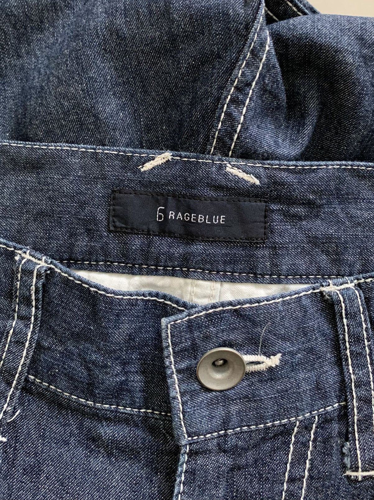 Japanese Brand Rageblue Denim Wide Baggy Pants Size US 32 / EU 48 - 4 Thumbnail