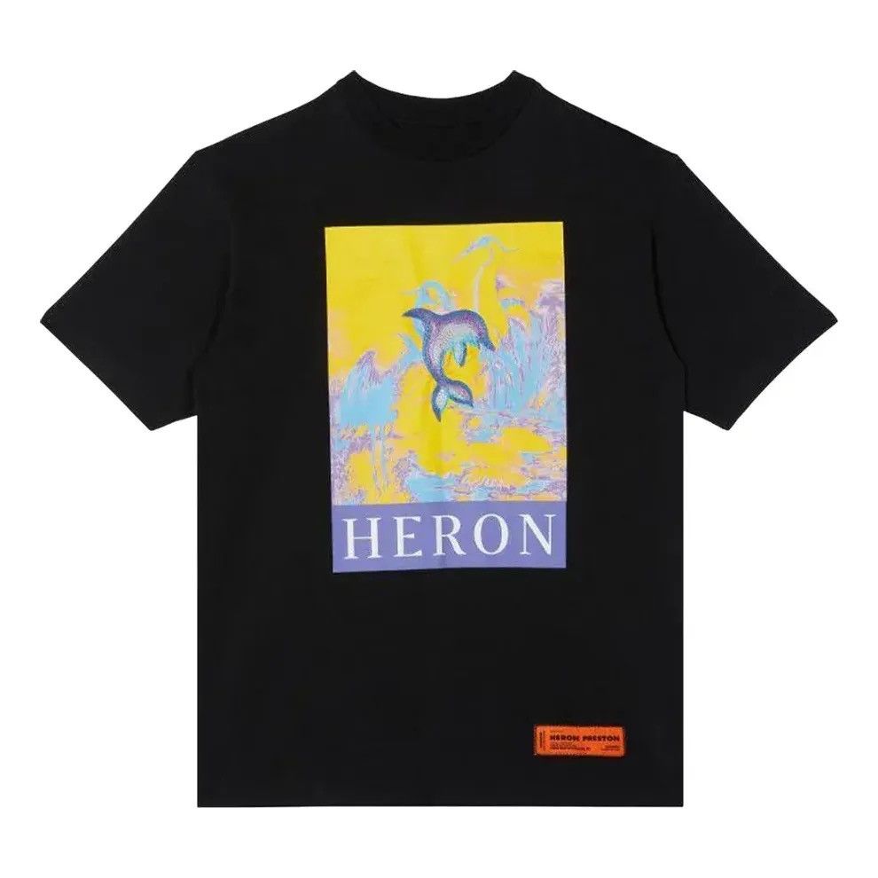 Heron Preston Women’s HERON PRESTON Delphin Print Black New t-shirt Size M Size M / US 6-8 / IT 42-44 - 6 Thumbnail