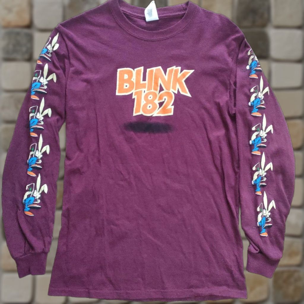 Gildan VINTAGE Blink-182 Bunny Graphic GILDAN Long Sleeve T-Shirt Crimson Size S Mens 90s Band Music Shirt Size US S / EU 44-46 / 1 - 1 Thumbnail