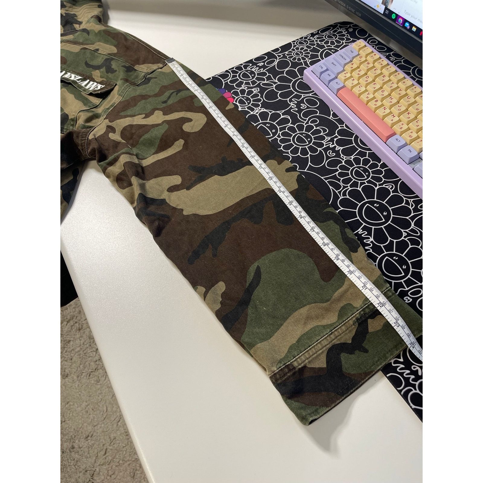 Japanese Brand Camouflage American Flag Military Denim Jacket Size US M / EU 48-50 / 2 - 12 Thumbnail