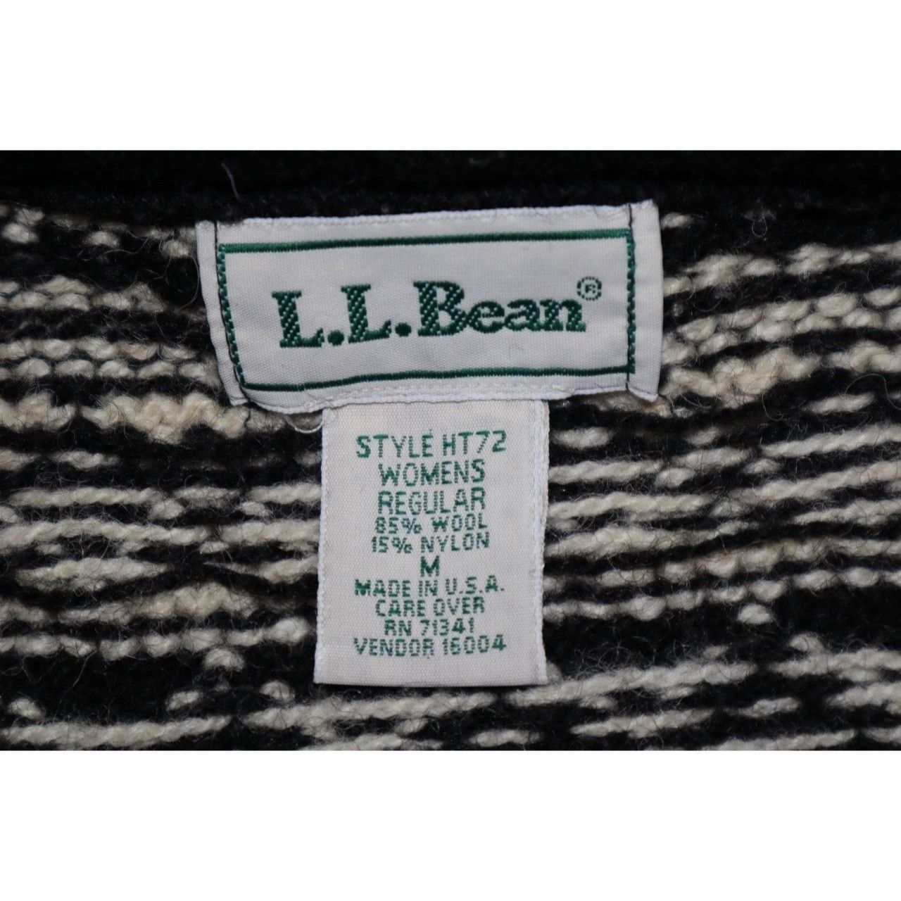 L.L. Bean Vintage LL BEAN Nordic Patterned Wool Cardigan Sweater Sz M Size M / US 6-8 / IT 42-44 - 3 Thumbnail