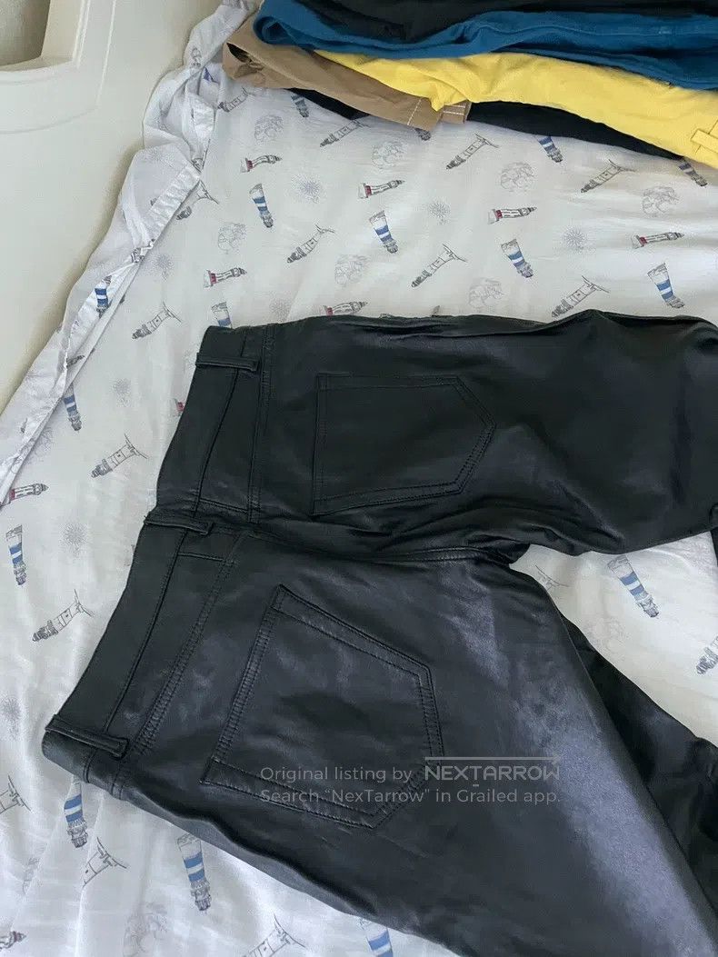 Saint Laurent Paris Saint Laurent Paris Five Zipper Leather Pants Size US 31 - 3 Thumbnail