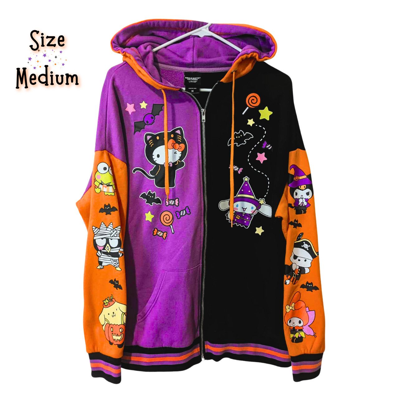 Hot Topic Hot Topic Sanrio Halloween Zip Hoodie Kuromi Hello Kitty Size M / US 6-8 / IT 42-44 - 1 Thumbnail