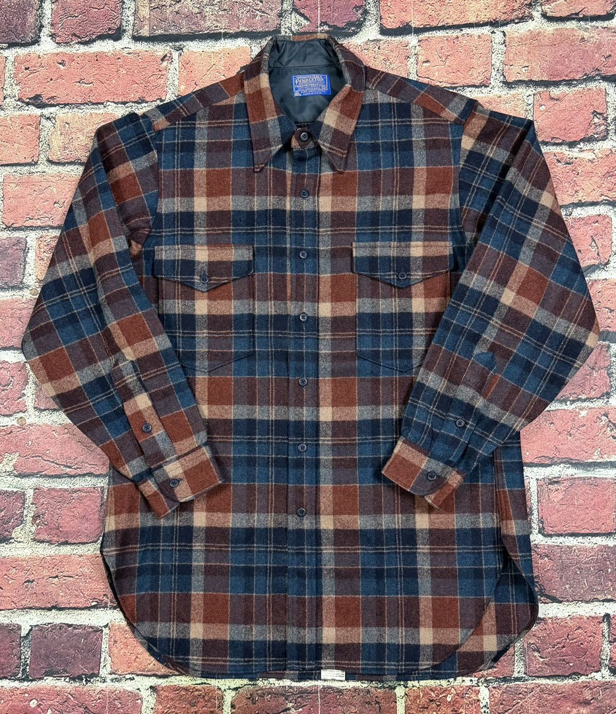 Pendleton Vintage Pendleton Plaid Virgin Wool Button Down Shirt 80s Size US M / EU 48-50 / 2 - 1 Thumbnail