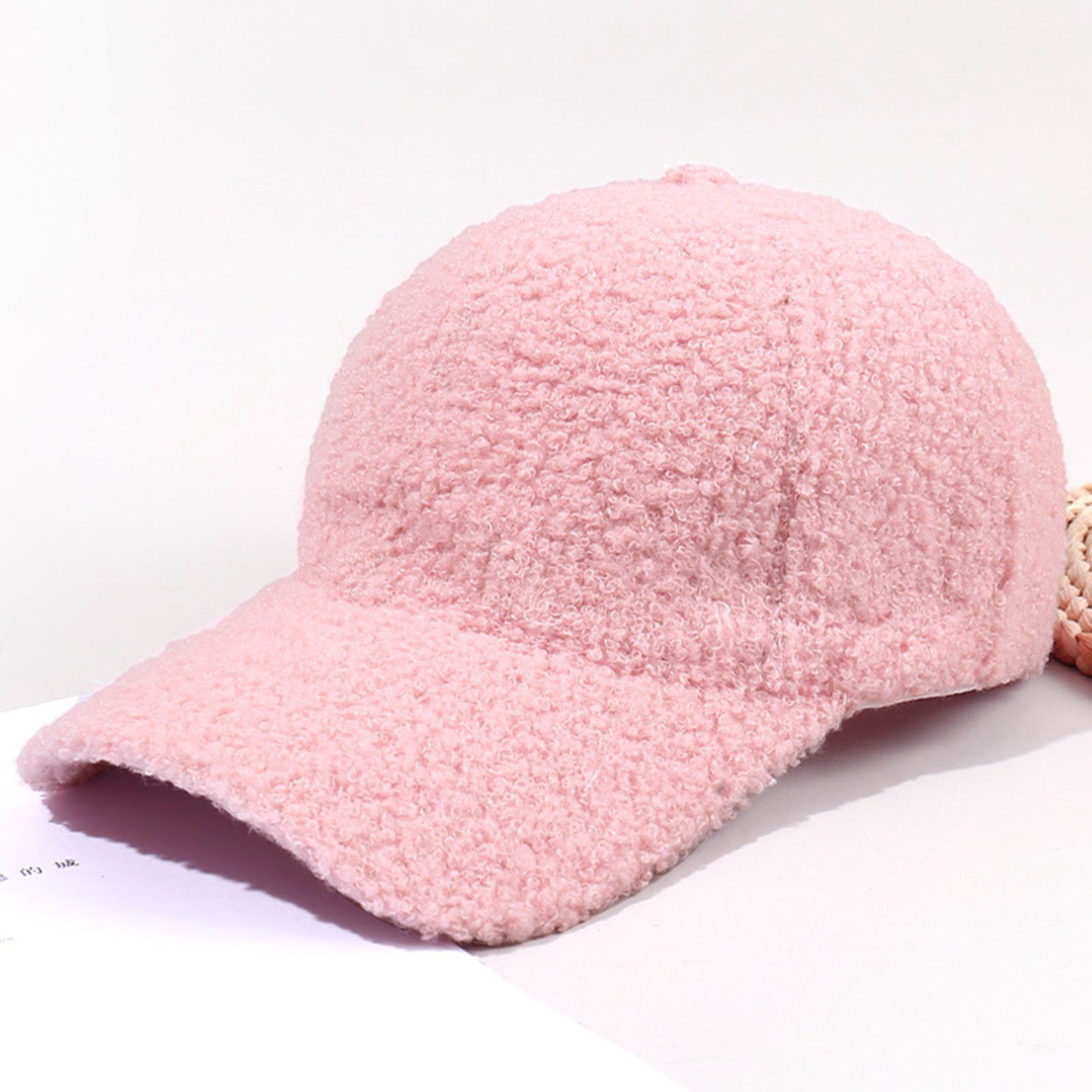Other Pink Cozy Sherpa Fleece Baseball Cap Winter Warm Soft Hat Size ONE SIZE - 4 Thumbnail