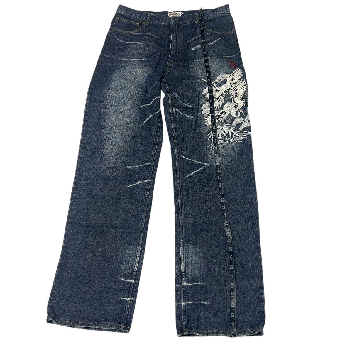 Karakuri Tamashii 511 Karakuri Tamashii jeans embroidered denim blue archive Size US 35 - 20 Thumbnail
