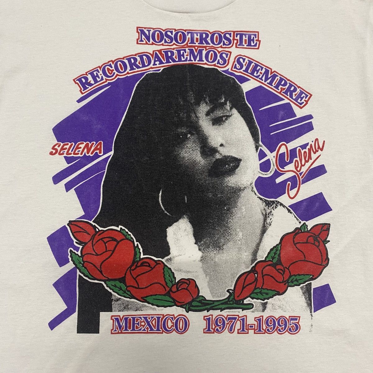 Fruit Of The Loom Rare Vintage 90s Selena Quintanilla Potrait Chronology Tee Size US XL / EU 56 / 4 - 2 Thumbnail