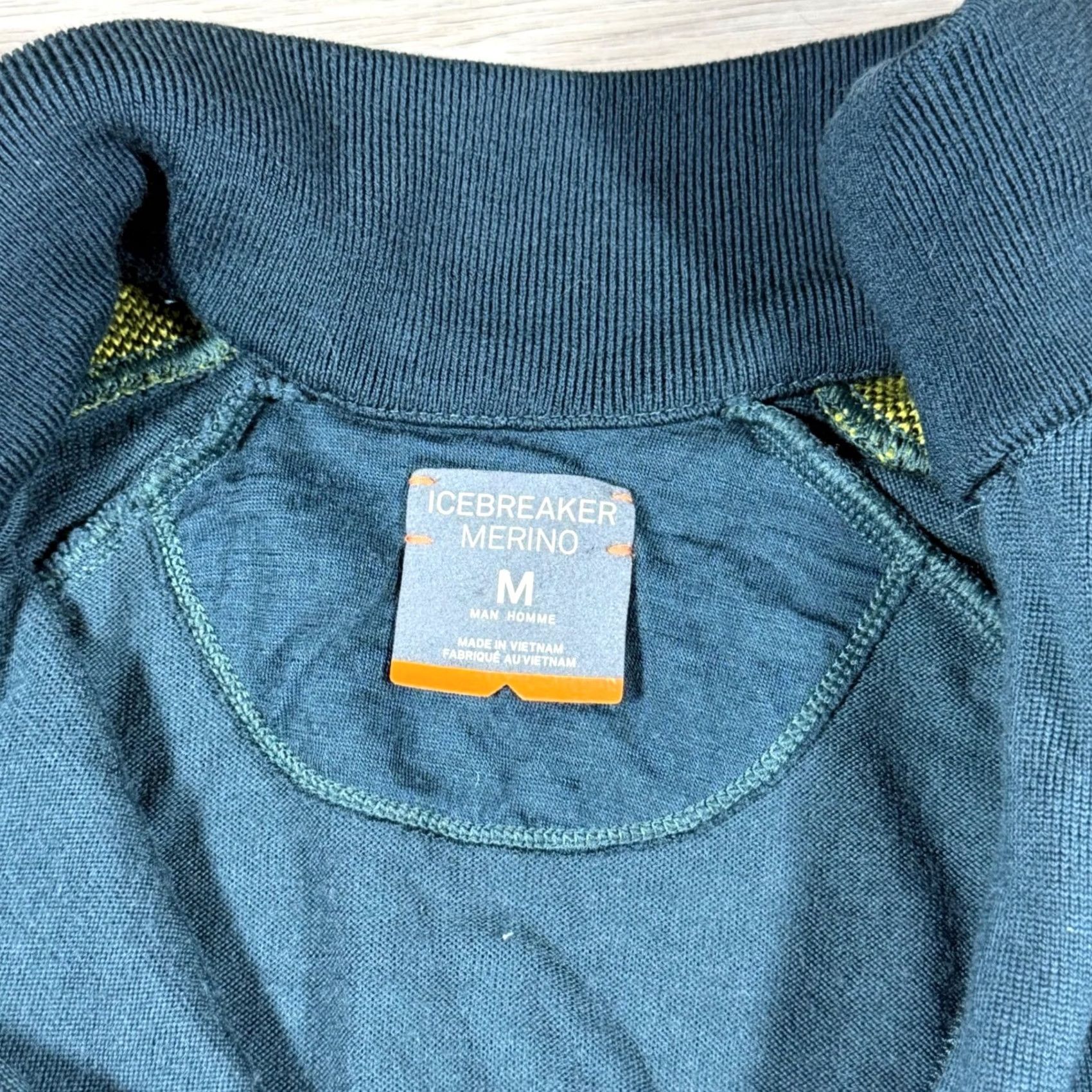 Icebreaker Icebreaker Merino Wool Coronet Zip Neck Sweater Striped Men's Size M Size US M / EU 48-50 / 2 - 3 Thumbnail