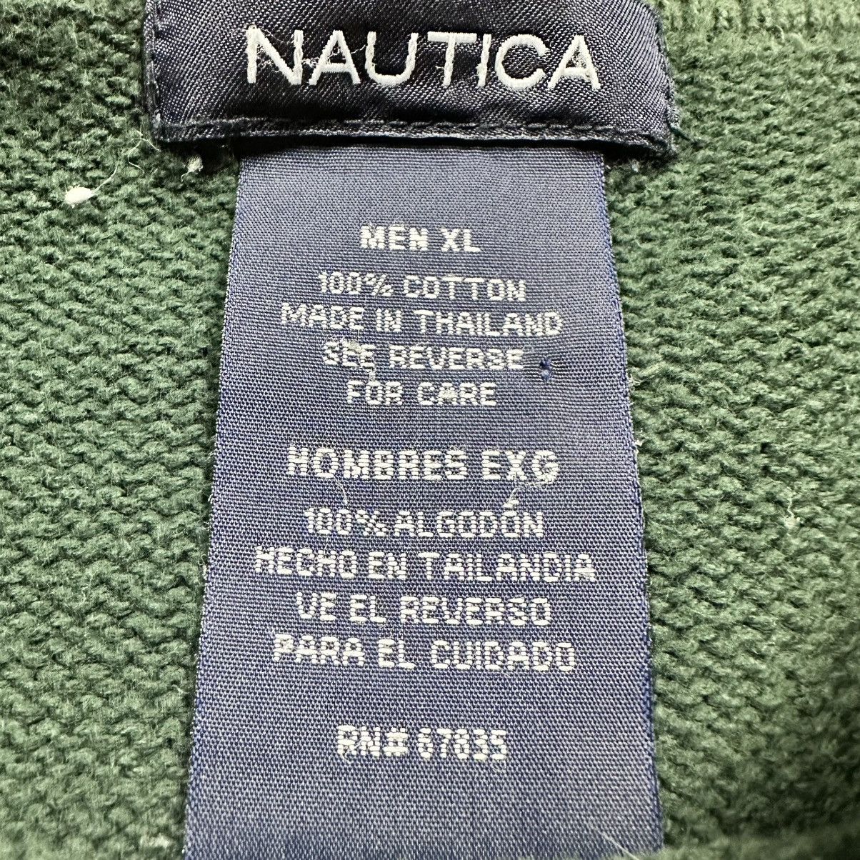 Nautica VTG Y2K Green & Blue Nautica V-Neck Striped Cotton Sweater Size US XL / EU 56 / 4 - 3 Thumbnail
