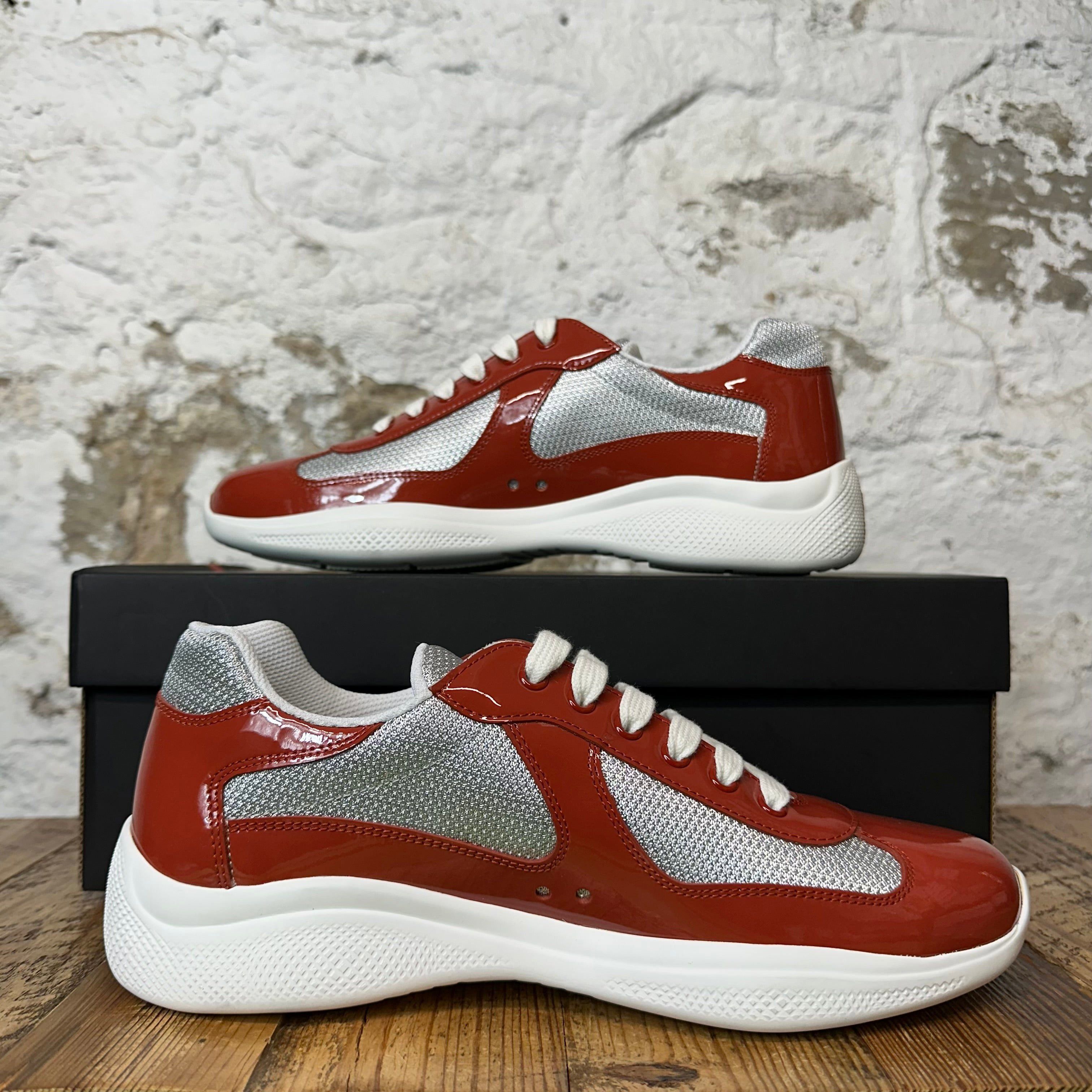 Prada Prada Americas Cup Rame Red Patent Sneaker Size 8 NEW Size US 8 / EU 41 - 2 Thumbnail