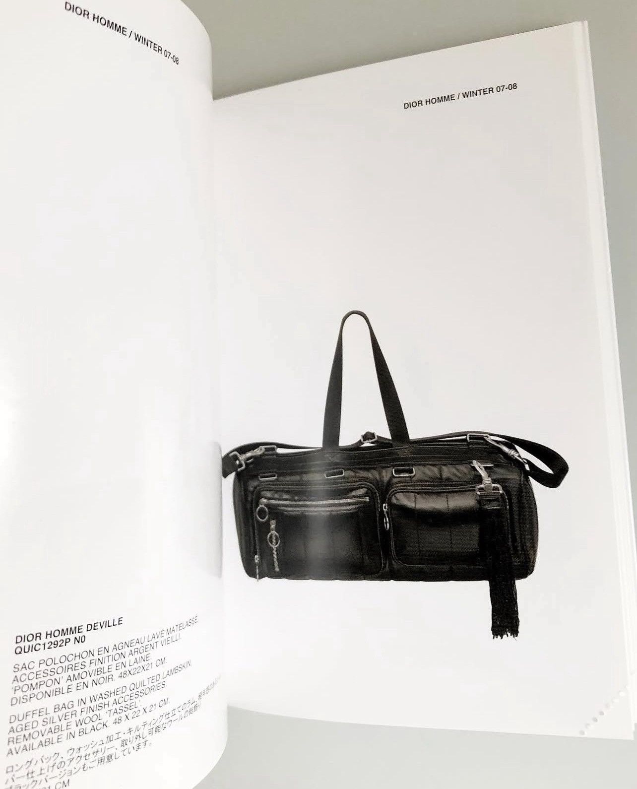 Dior × Hedi Slimane × Vintage Dior AW07 Padded Deville Duffle Bag