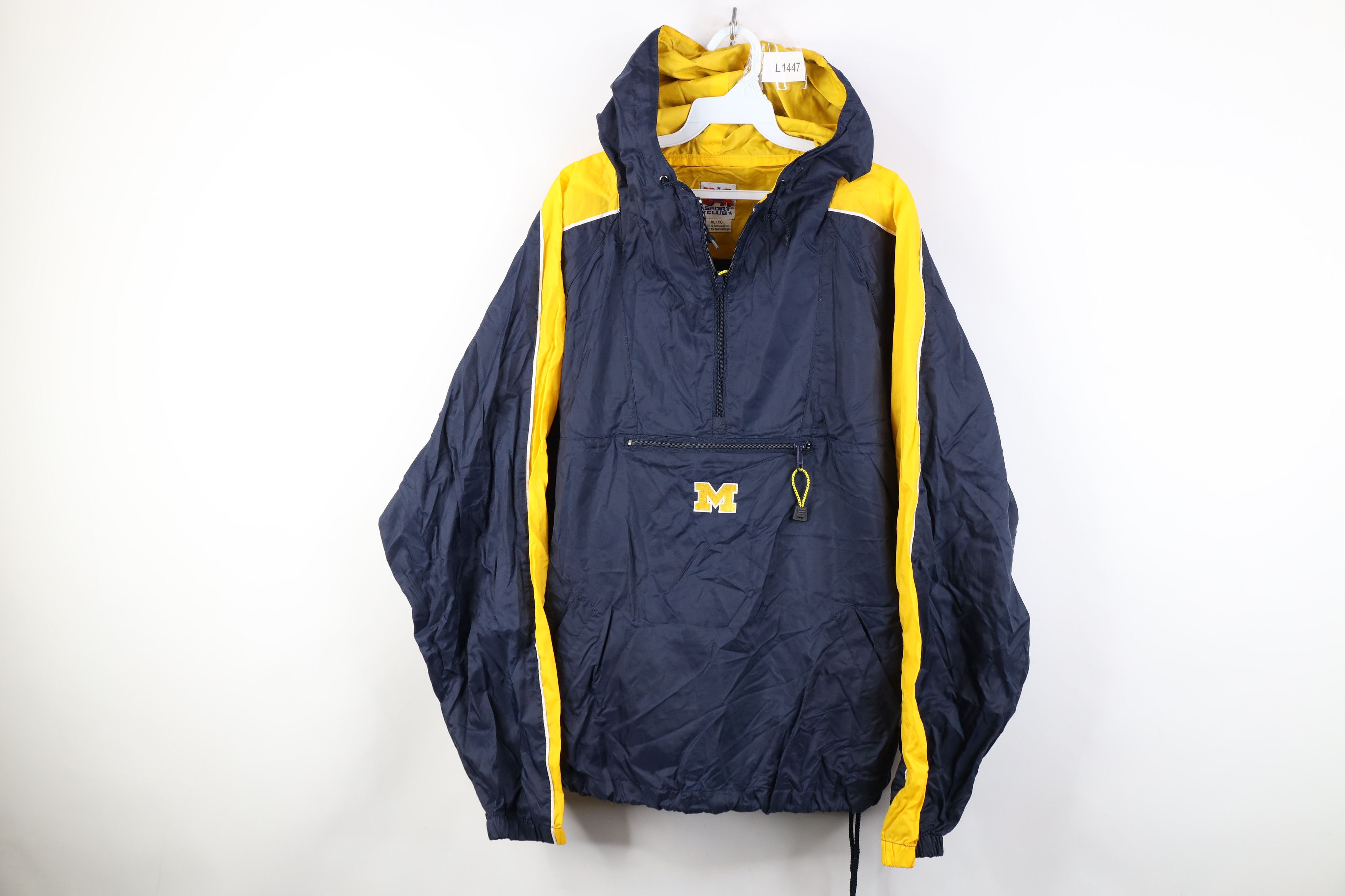 Vintage Vintage 90s University of Michigan Packable Anorak Jacket Size US XL / EU 56 / 4 - 1 Thumbnail