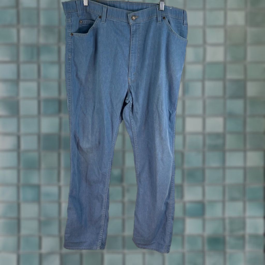 Levi's VINTAGE Levi's Orange Tab Action Denim Jeans 42x32 Blue Mid Rise Stretch 80s 90s Mens Size US 42 / EU 58 - 1 Thumbnail