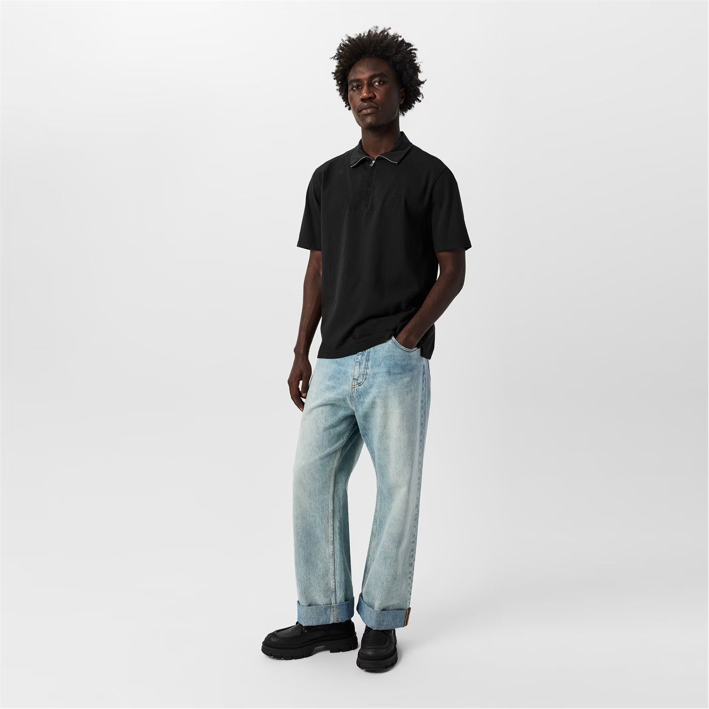 C.P. Company o1g2r1mq0426 Short Sleeve Polo Shirt in Black Size US XXL / EU 58 / 5 - 5 Thumbnail