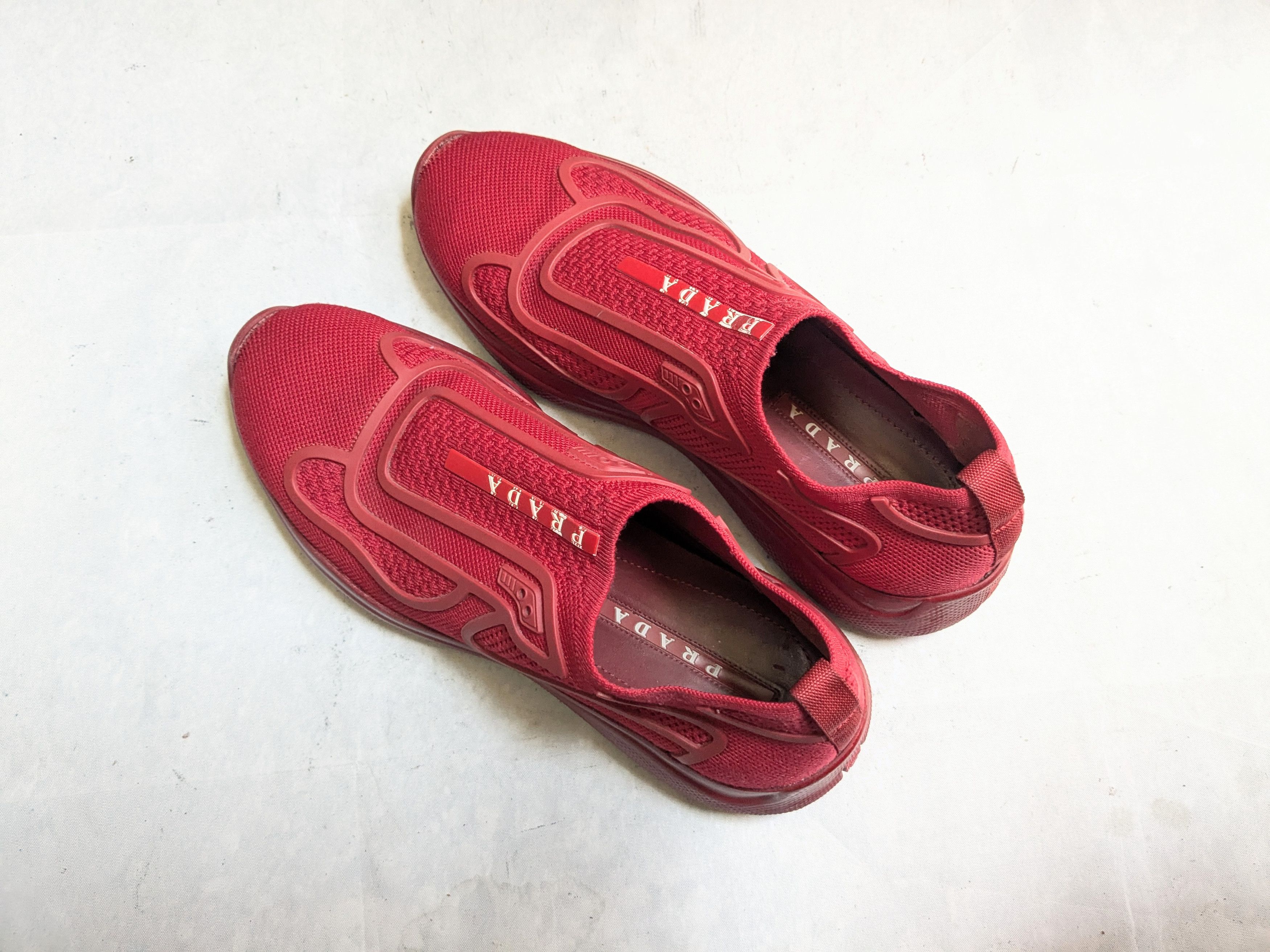 Prada Prada America's Cup Sneakers Red 9 Knit Low Tops Size US 9 / EU 42 - 15 Thumbnail