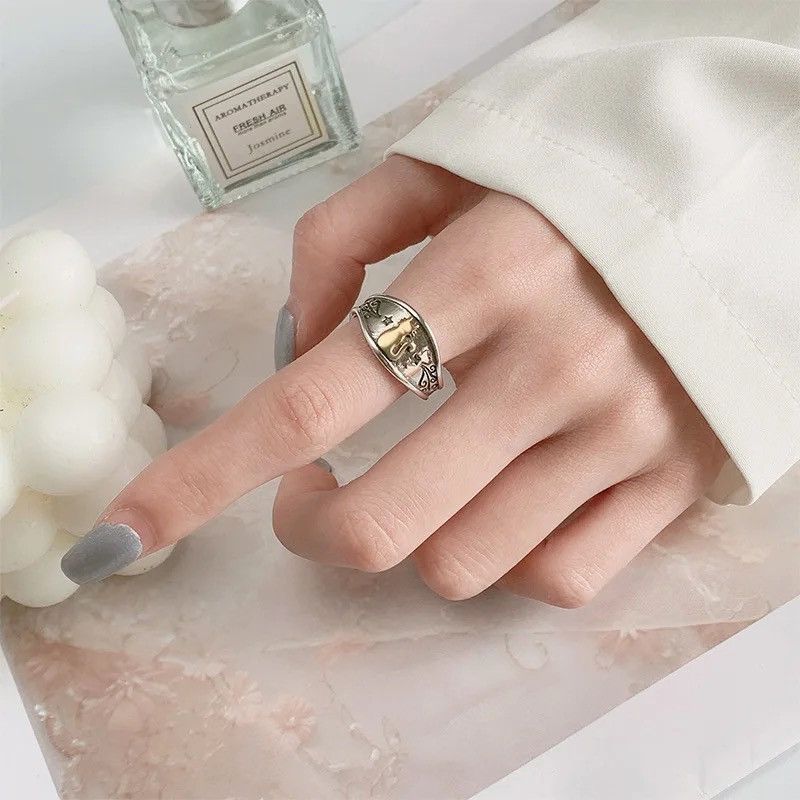 Jewelry Lovely Cat Animal Retro Ring Size ONE SIZE - 5 Thumbnail