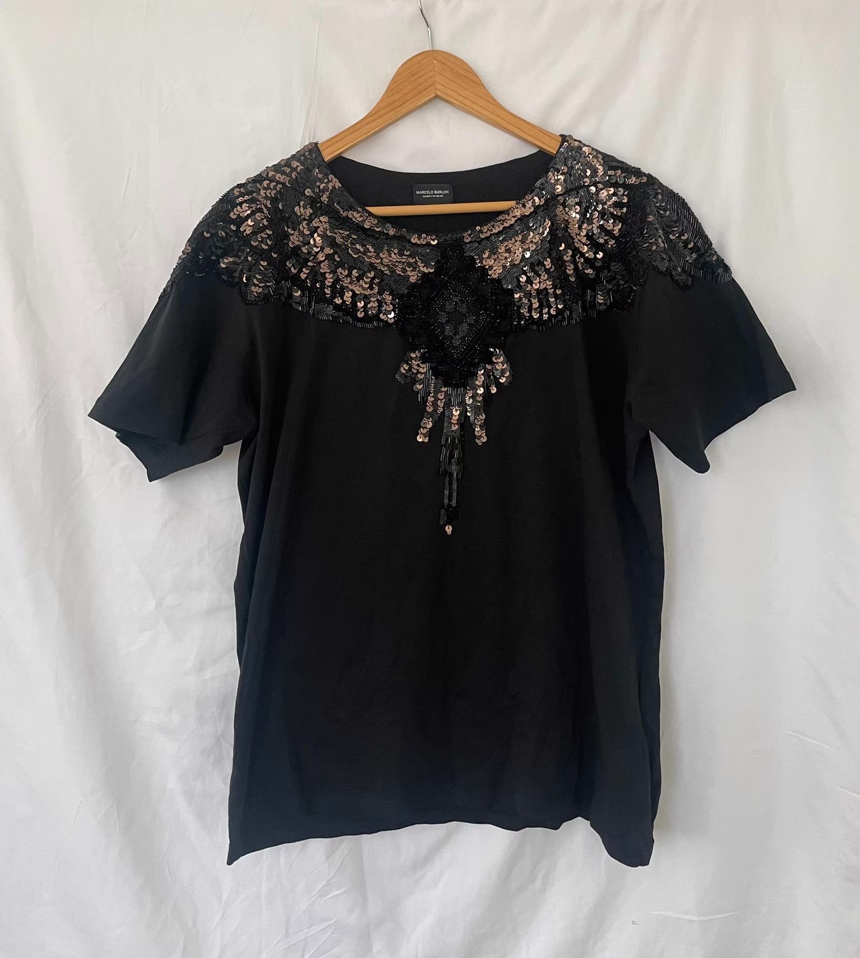 Marcelo Burlon Marcelo Burlon Sequin Short-sleeve T-shirt Ｑ21 Size US S / EU 44-46 / 1 - 1 Thumbnail