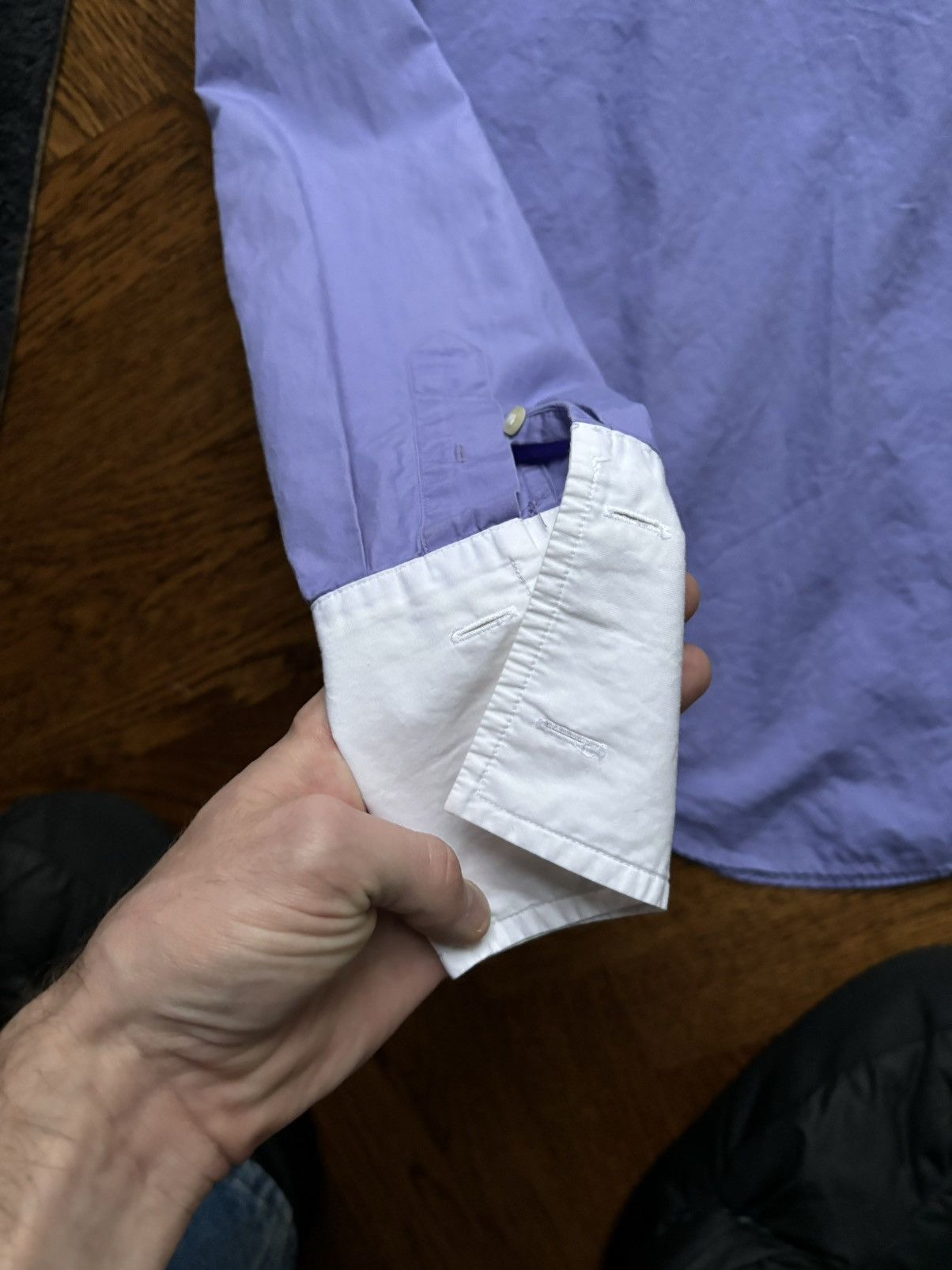 Lauren Ralph Lauren × Polo Ralph Lauren × Ralph Lauren Y2K Ralph Lauren Button Up 2000s Two Tone Dress Shirt Posh Size US XS / EU 42 / 0 - 10 Thumbnail