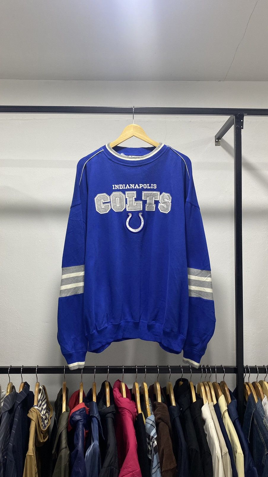 Lee × NFL × Vintage Vintage 80s LEE x Colts Indianapolis Sweater Size US XXL / EU 58 / 5 - 1 Thumbnail