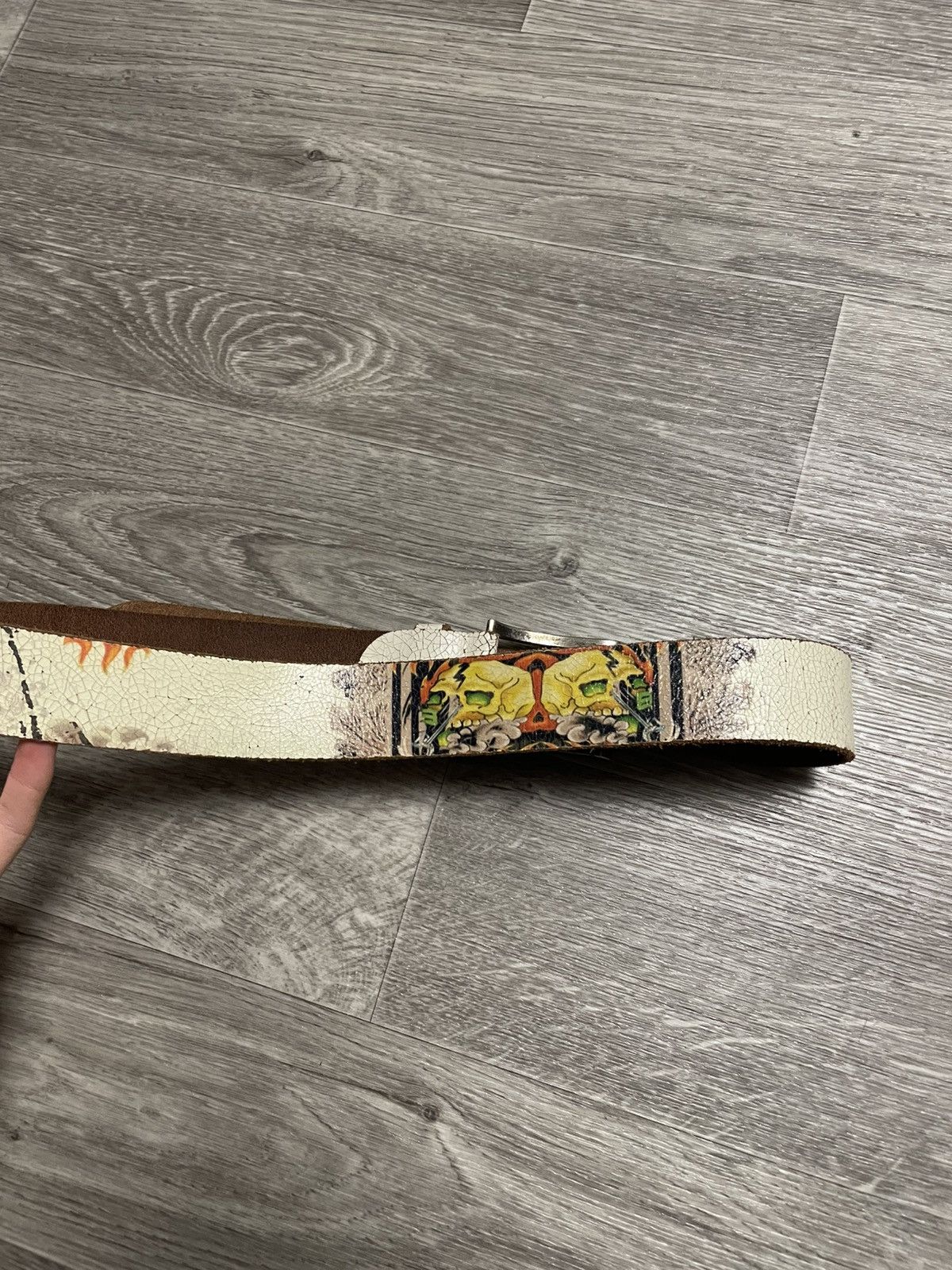 Ed Hardy Vintage Ed Hardy Tattoo Graphic Leather Belt Y2K Size ONE SIZE - 9 Thumbnail