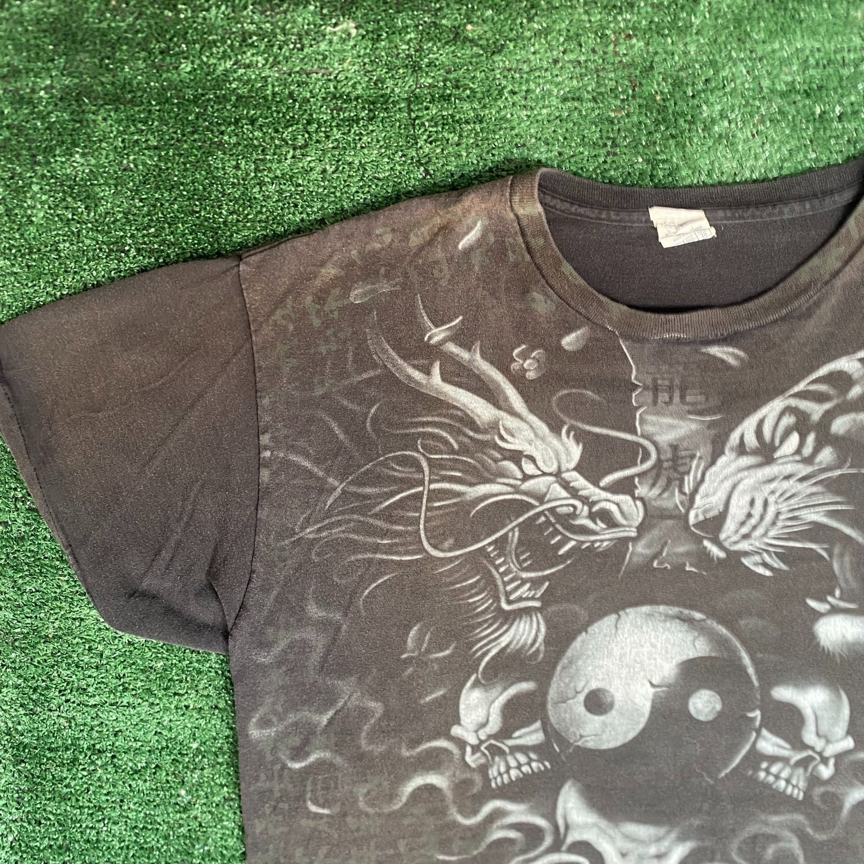 Japanese Brand Vintage Y2K Japan Yin Yang Shirt Punk Tiger Dragon Grunge Te Size US XL / EU 56 / 4 - 2 Thumbnail