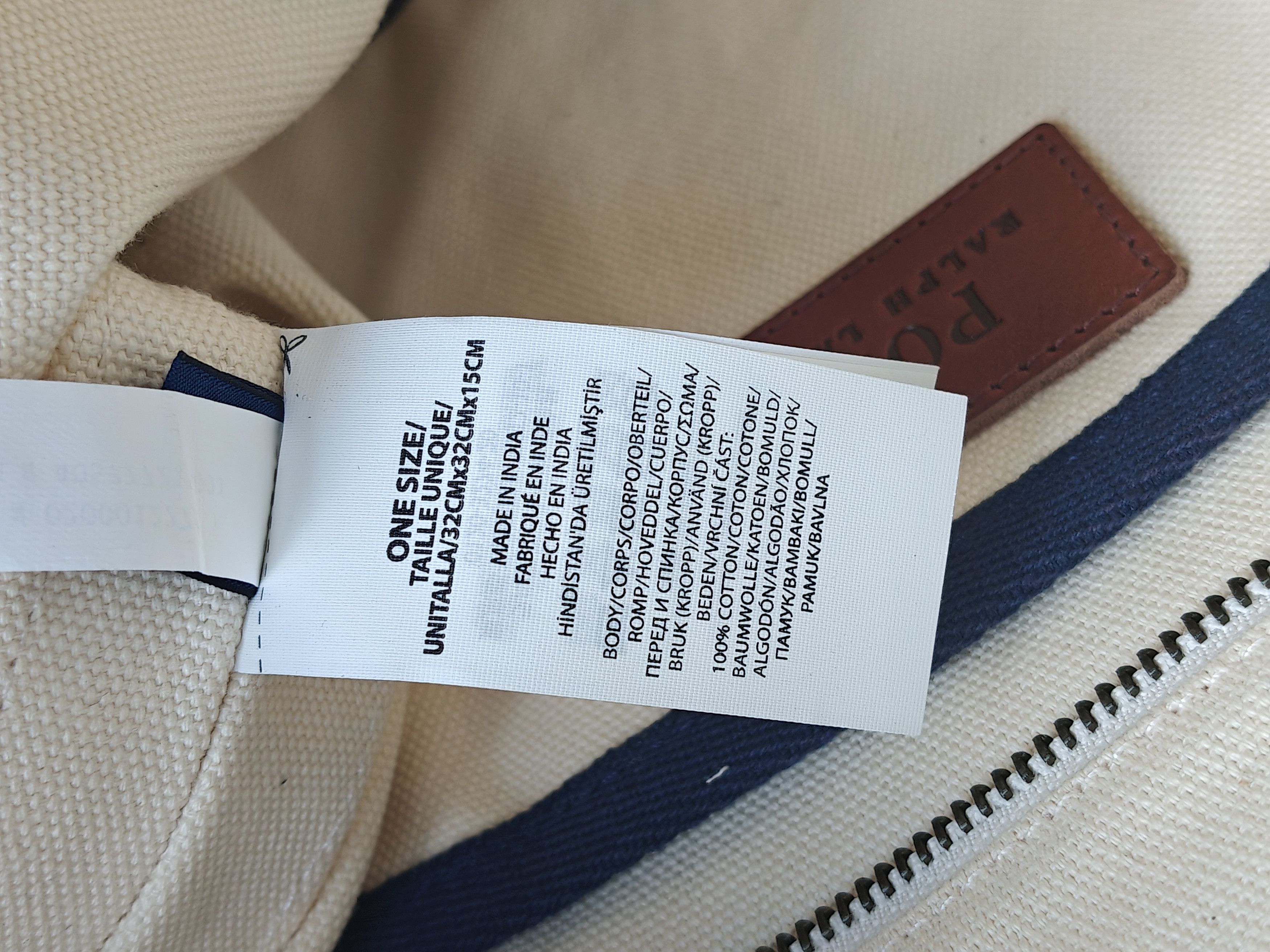 Polo Ralph Lauren Polo Ralph Lauren Canvas Medium Tote Free Shipping FTP/4013 Size ONE SIZE - 10 Thumbnail