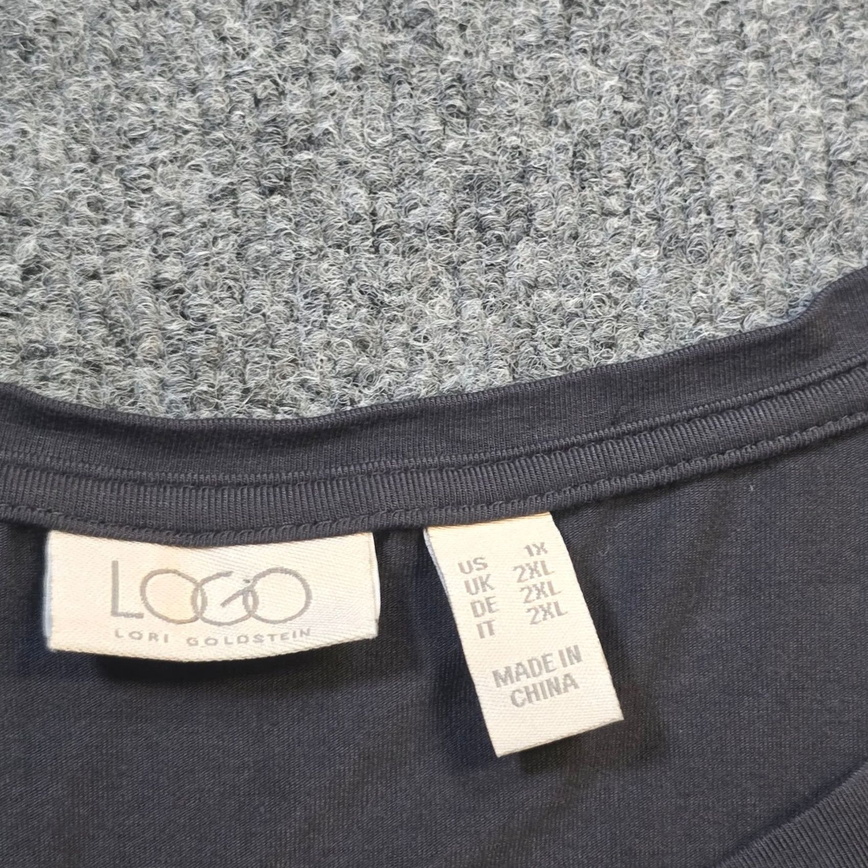 Vintage LOGO Lori Goldstein Top Shirt Womens 1X Gray Tie Dye Back Pockets Stretch Casual Size XL / US 12-14 / IT 48-50 - 3 Thumbnail