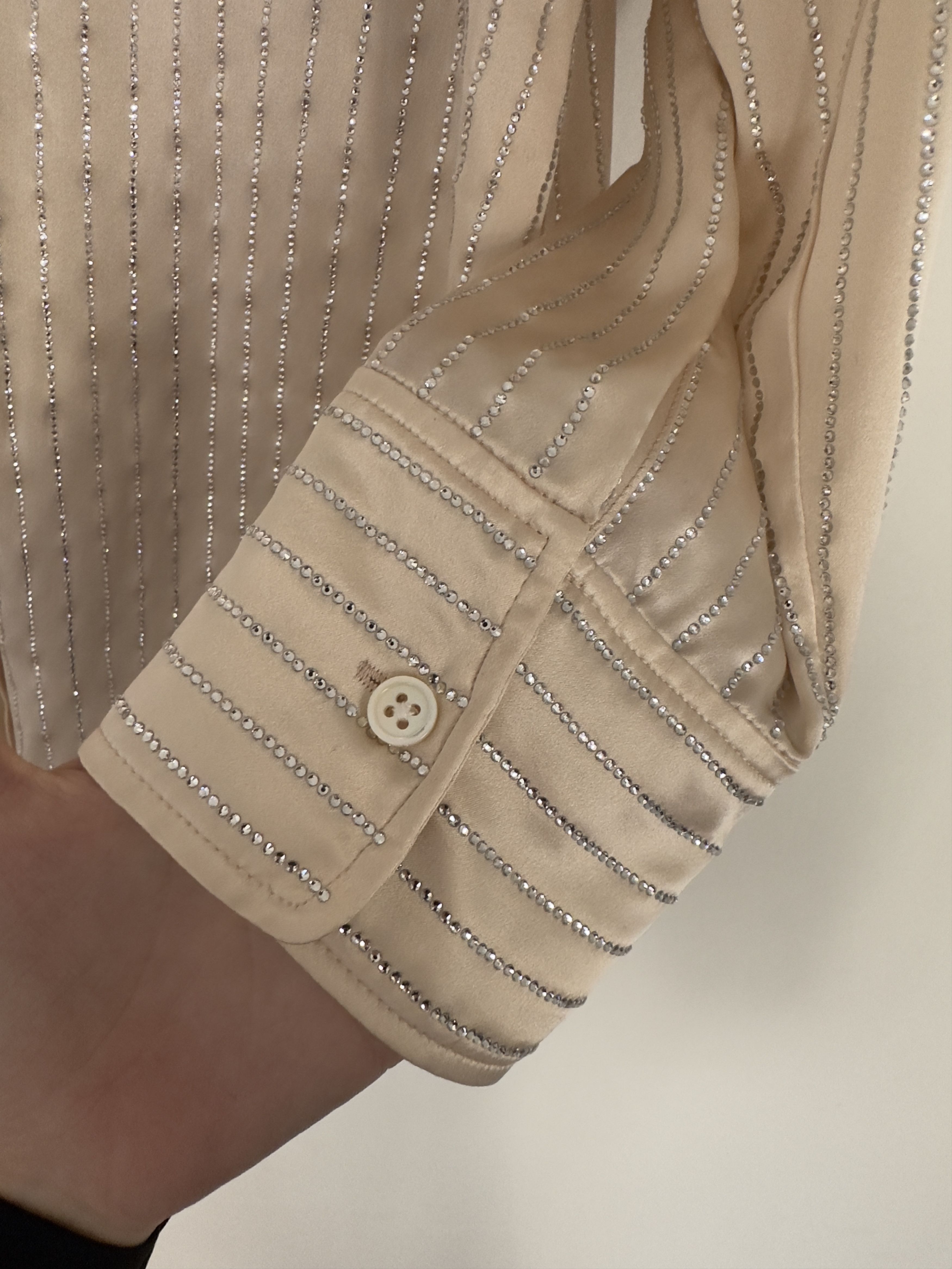 Alexander Wang Alexander Wang Slim Fit Silk Crystal Stripe Shirt/ Dress Size S / US 4 / IT 40 - 5 Thumbnail