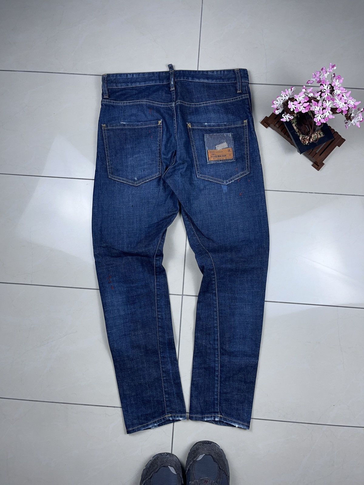 Designer × Dsquared2 ➕ Dsquared2 paint splatter slim skinny jeans designer Size US 32 / EU 48 - 2 Thumbnail