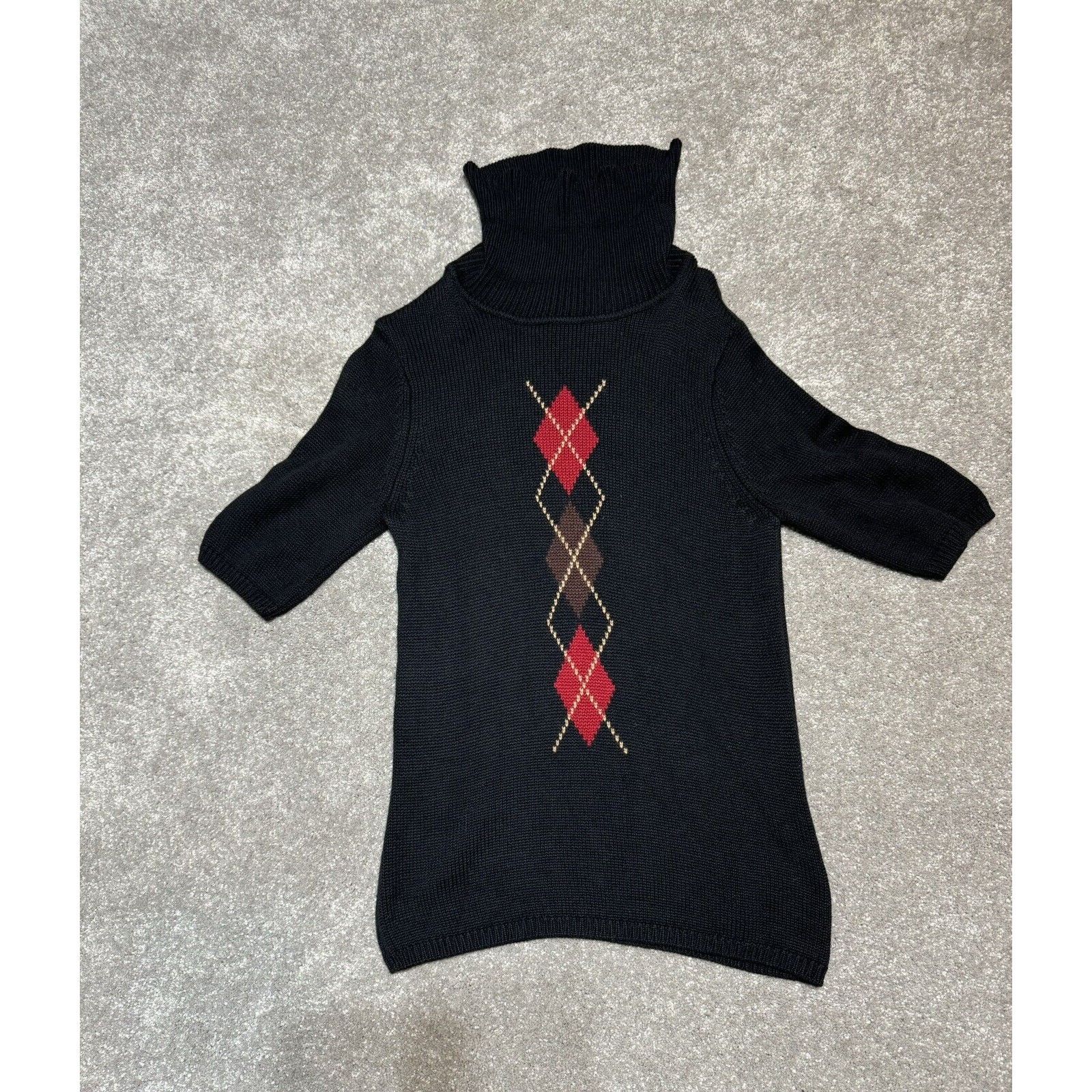 Worthington Vintage 80s Argyle Sweater Womens S Turtleneck Academia Size S / US 4 / IT 40 - 2 Thumbnail