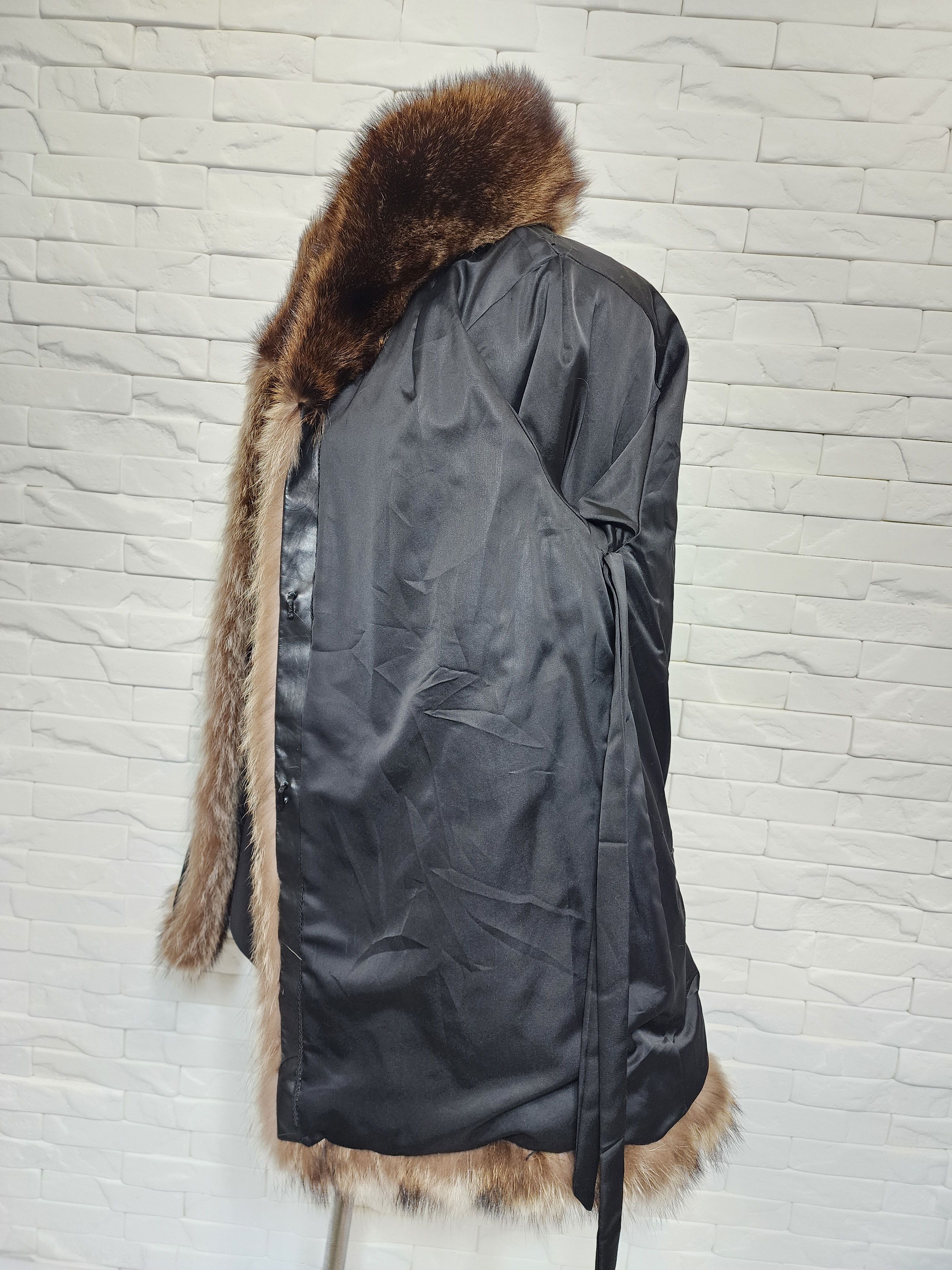 Furla Raccoon Fur Coat - Warm Gray Genuine Fur Size XL / US 12-14 / IT 48-50 - 9 Thumbnail