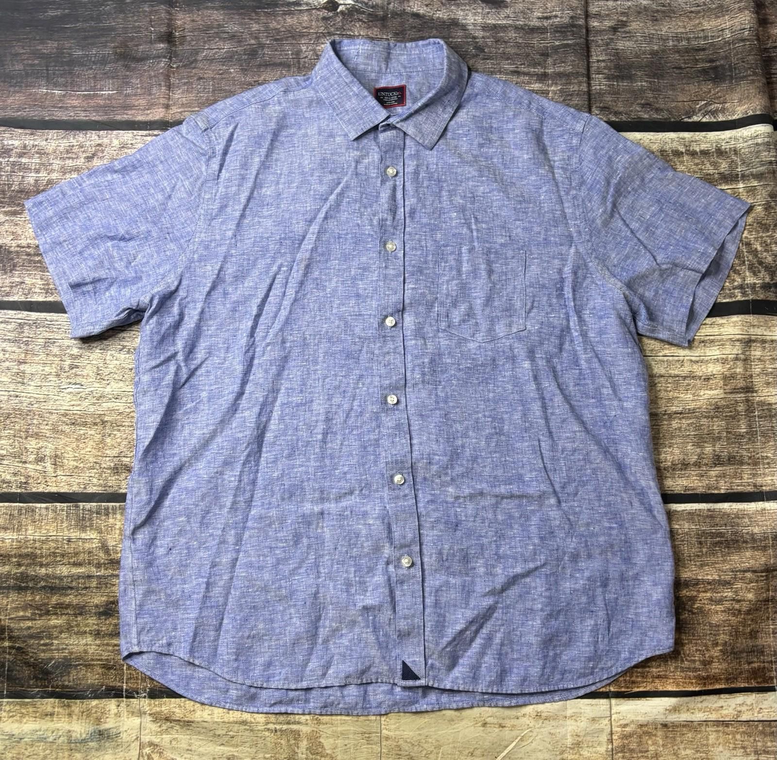 UNTUCKit Untuckit Shirt Men's 2XL Cameron Linen Button Down Size US XXL / EU 58 / 5 - 1 Thumbnail
