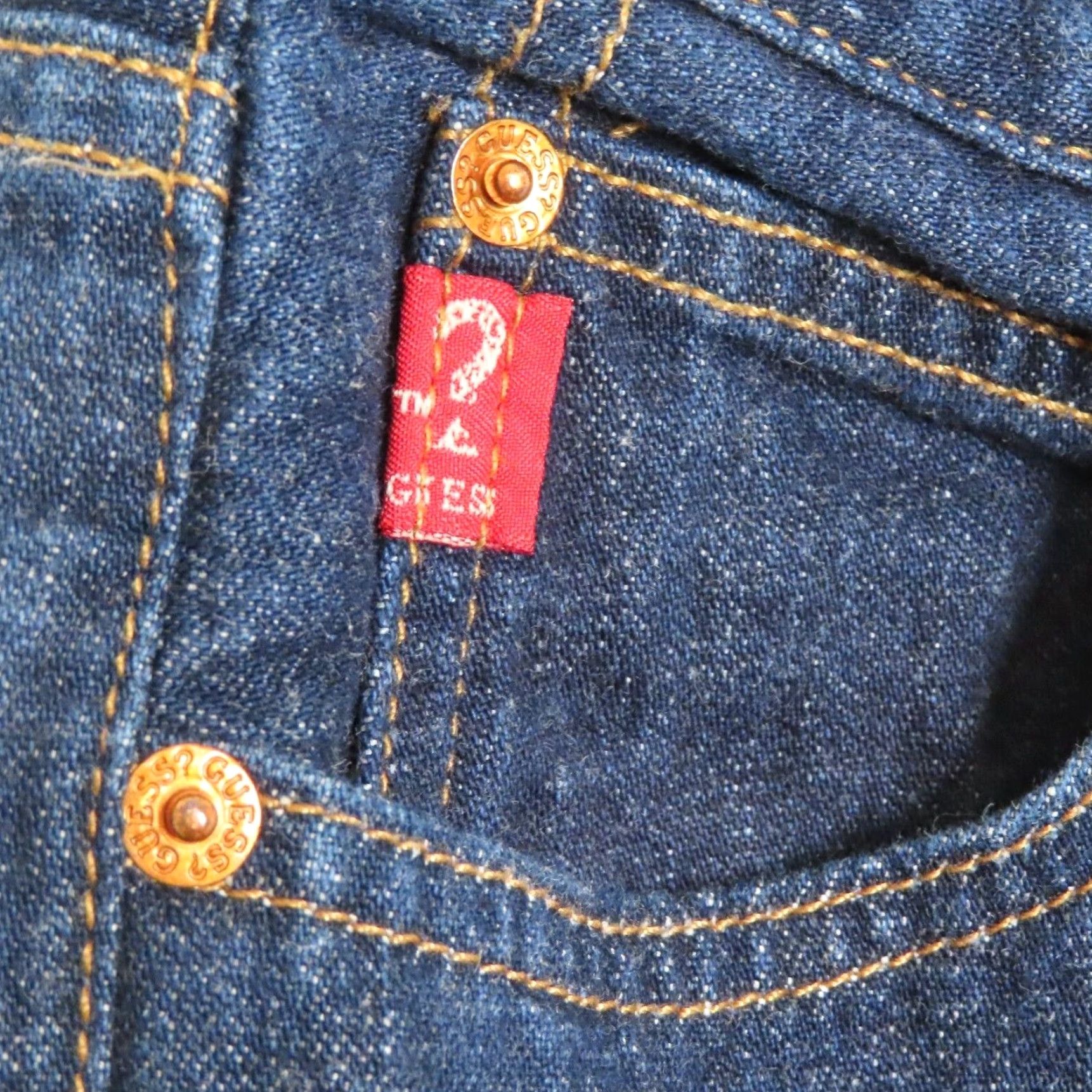 Guess VINTAGE GUESS Jeans Women 26 Reg Dark Wash Denim 5-Pocket Regular 31" Inseam Blue Cotton Size 26" / US 2 / IT 38 - 4 Thumbnail