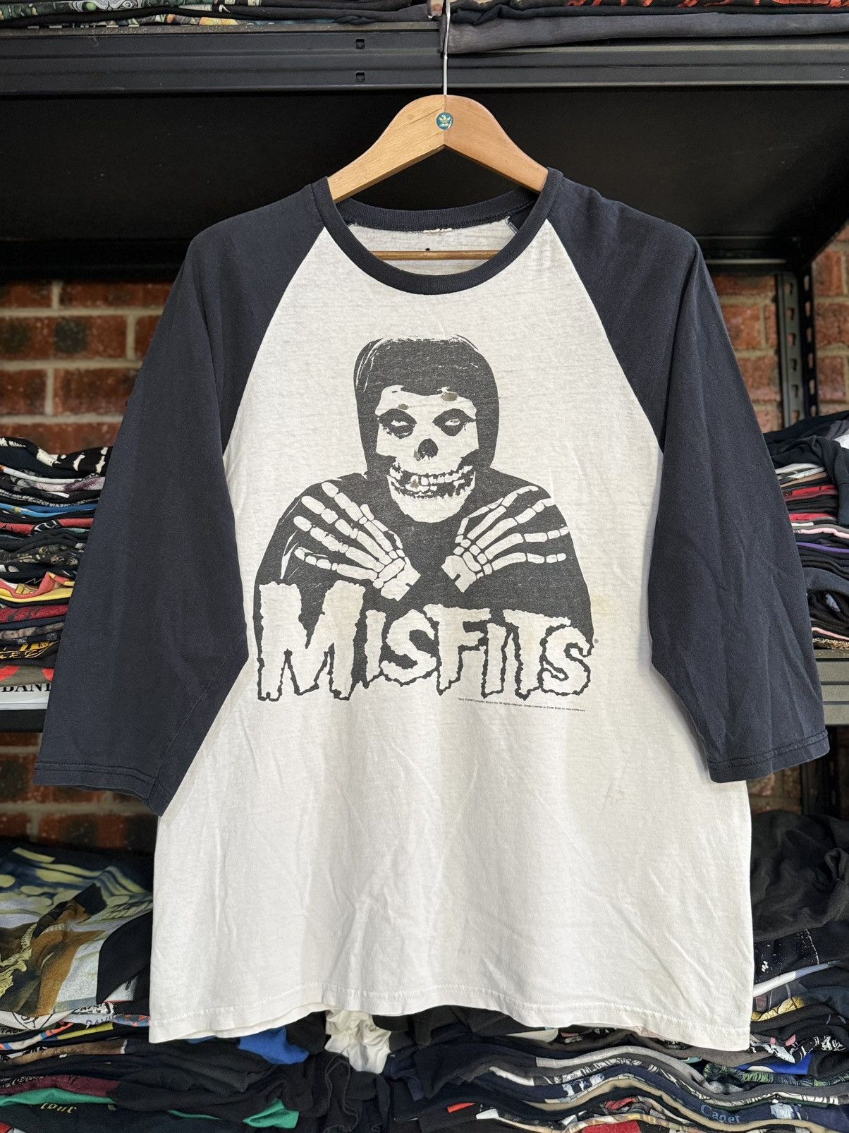 Band Tees Thrashed Vintage Misfits Horror punk 3Q Faded Tee Size US L / EU 52-54 / 3 - 1 Thumbnail