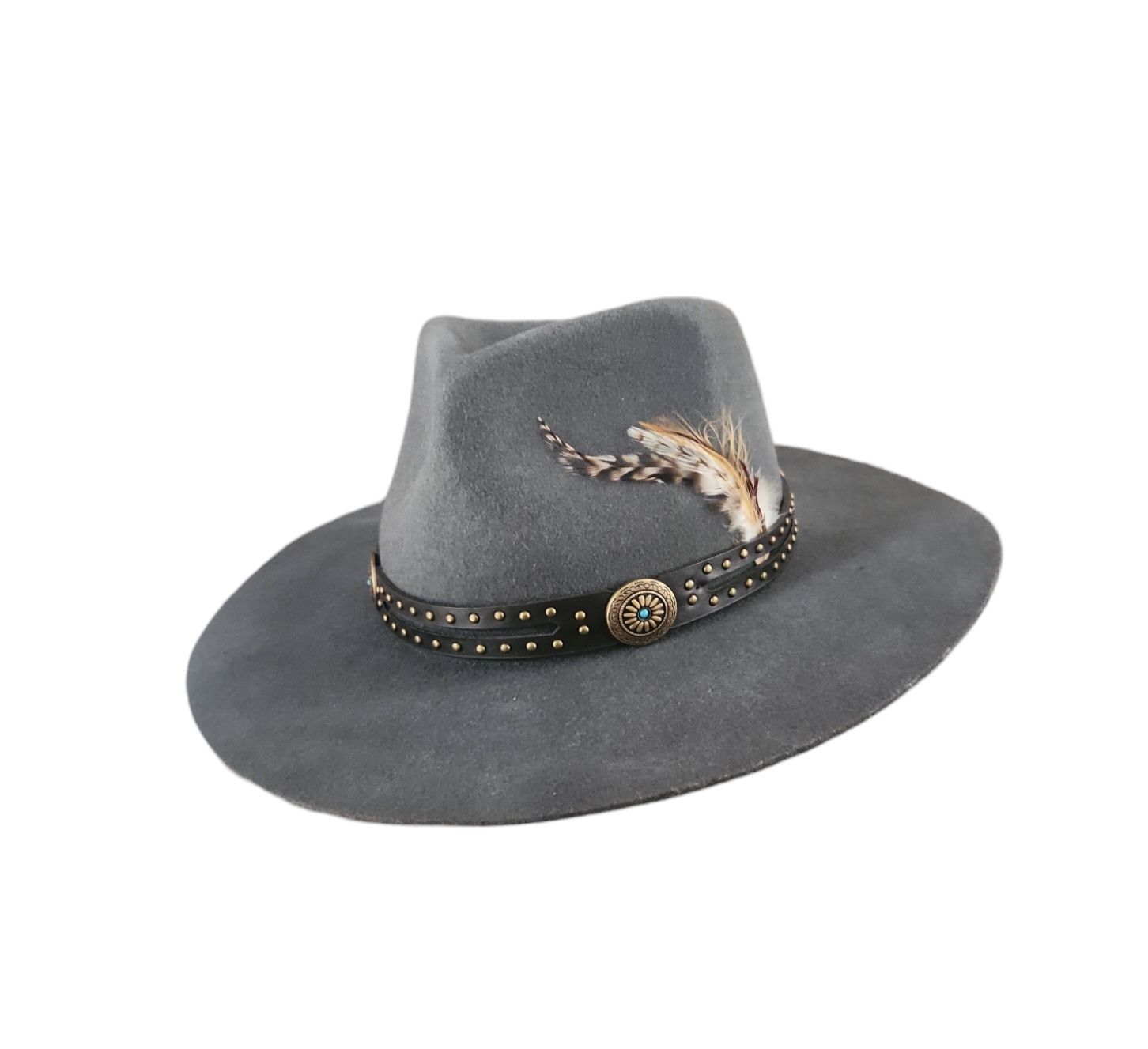 Other Peter Grimm Apache Hat Gray wide stiff brim style S/M Size ONE SIZE - 1 Thumbnail