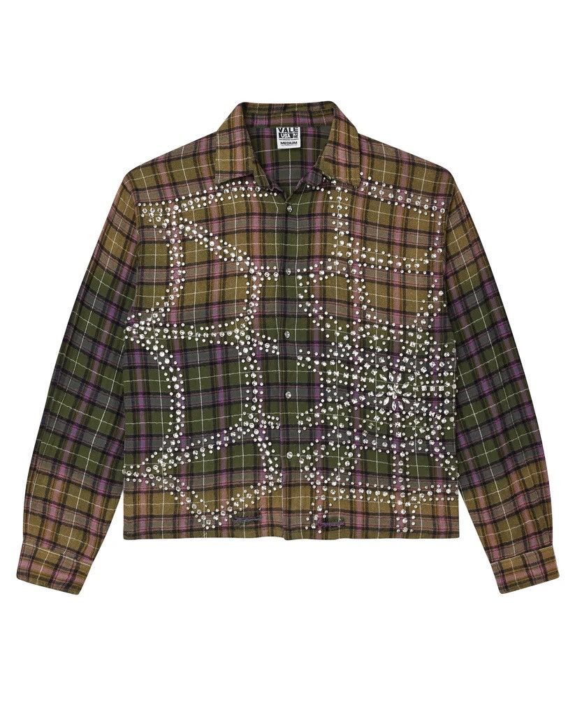 Vale Vale Forever Green Fever Rhinestone Flannel | Grailed