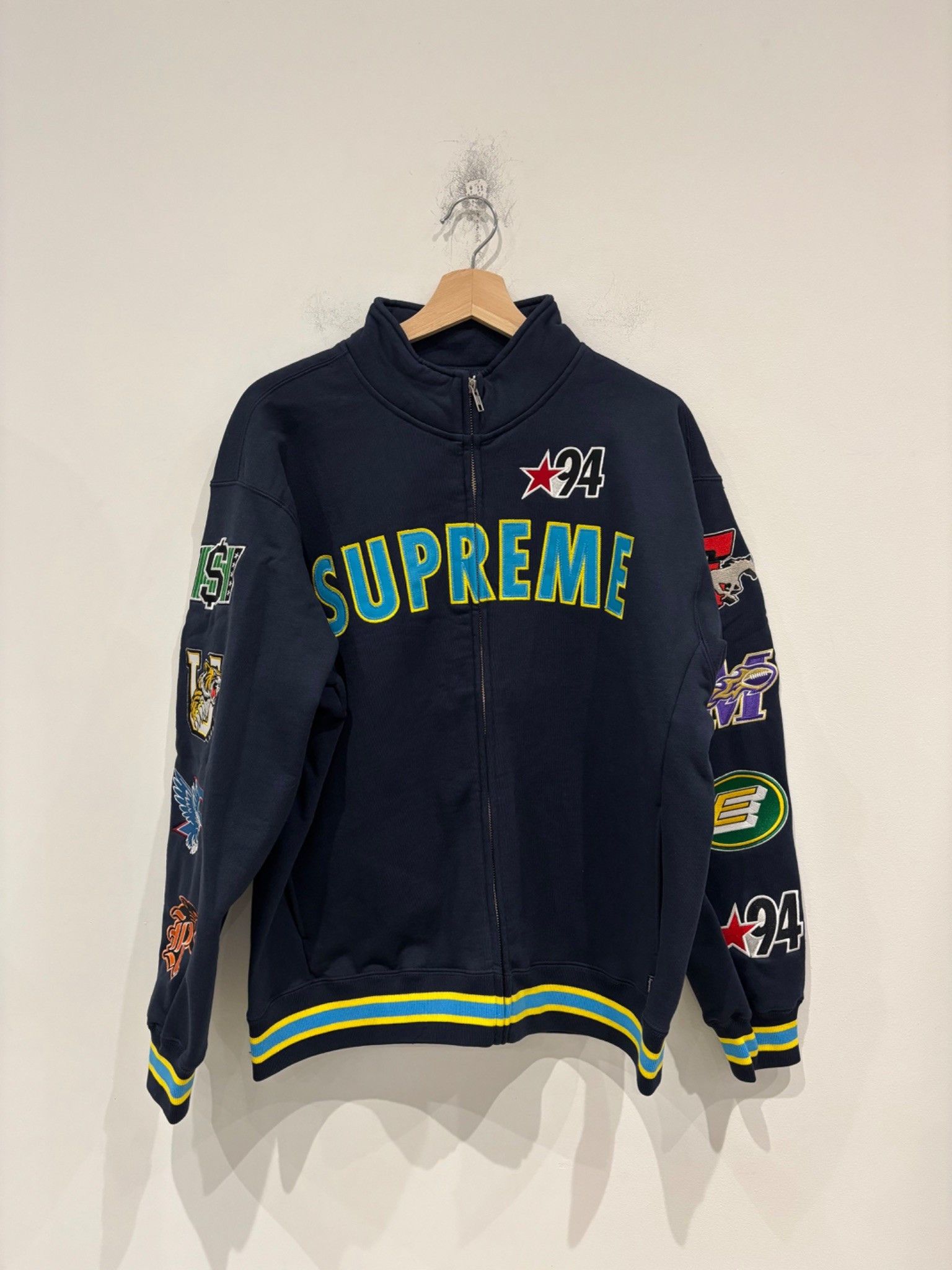 Supreme Supreme stars zip up sweatshirt/ hoodie (2009) | Grailed