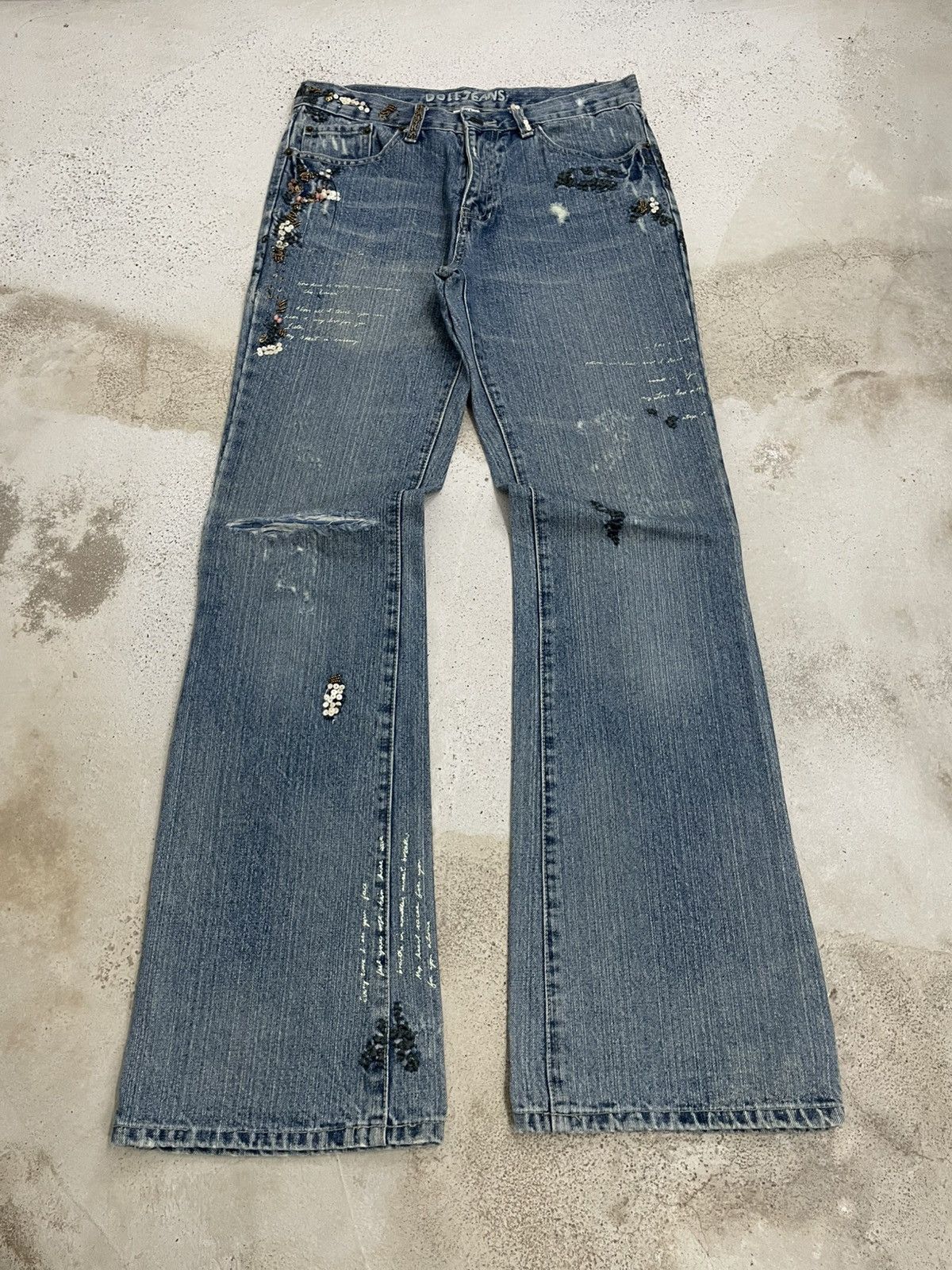 Designer Doll Jeans Creative Custom Soft Style Unisex Size US 30 / EU 46 - 3 Thumbnail