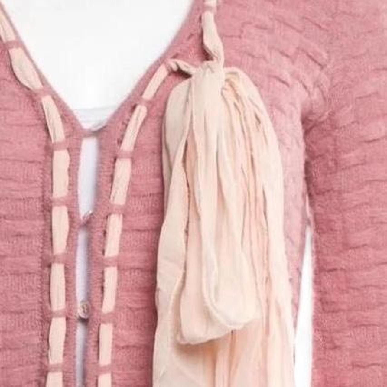 Moschino Archive Rare Moschino Alpaca Silk Pink Cardigan Runway 94’ Size M / US 6-8 / IT 42-44 - 1 Thumbnail
