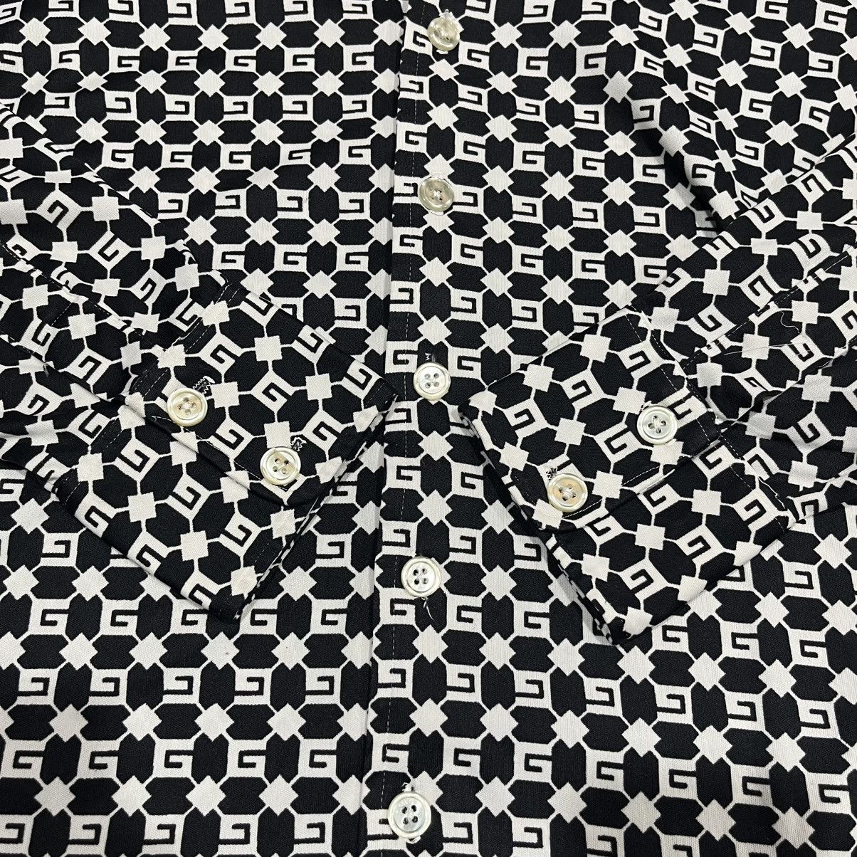 Givenchy 90s Givenchy For Chesa Shirt Monochrome Geometric Logo Size US L / EU 52-54 / 3 - 8 Thumbnail