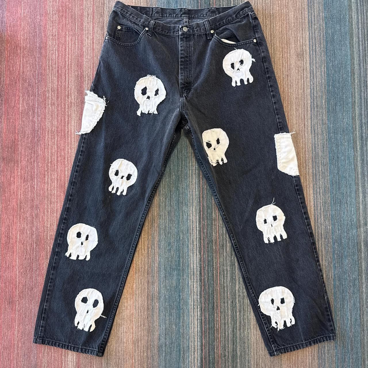 Wrangler Custom skull patchwork Wranglers Size US 34 / EU 50 - 1 Thumbnail