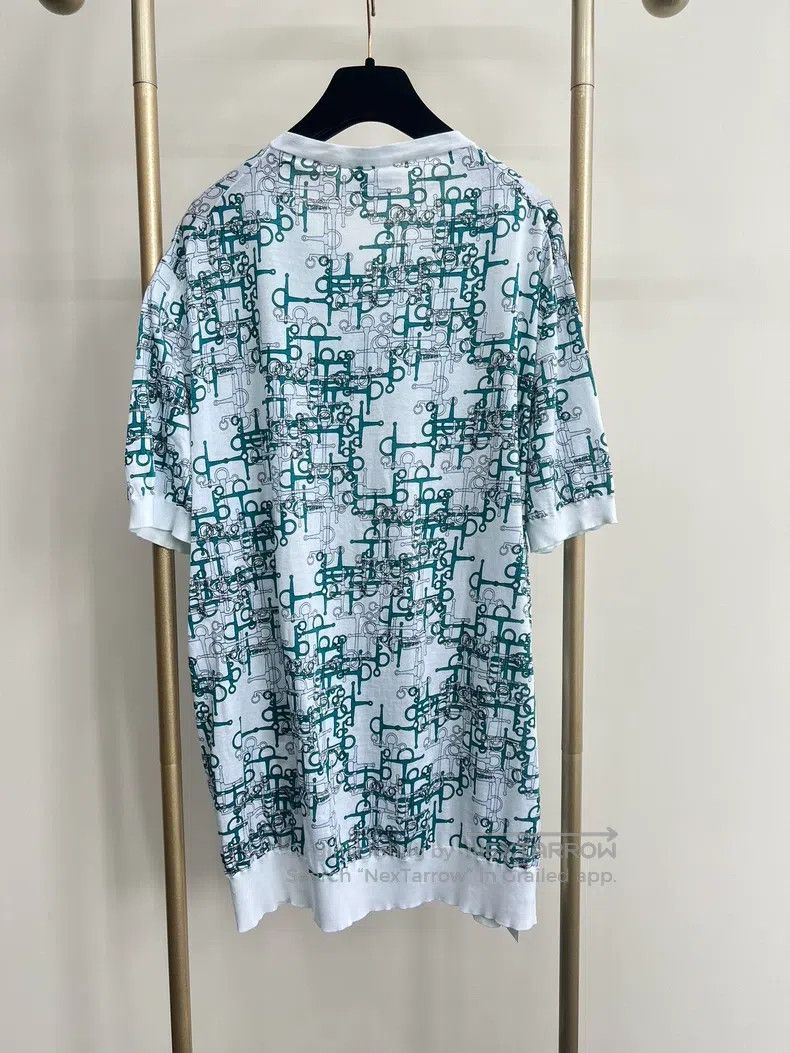 Hermes Hermes size 3XL Printed knitted short-sleeved T-shirt Size US S / EU 44-46 / 1 - 2 Thumbnail